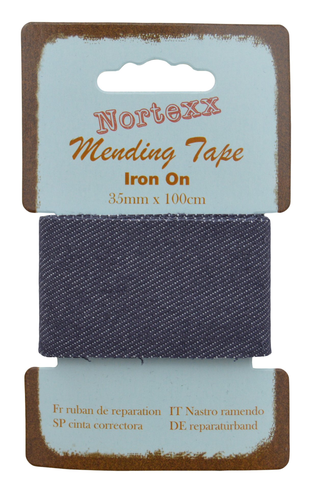 Nortexx Iron On Fabric Repair Tape, Dark Denim – Durable Mending & Patching Solution for Clothing