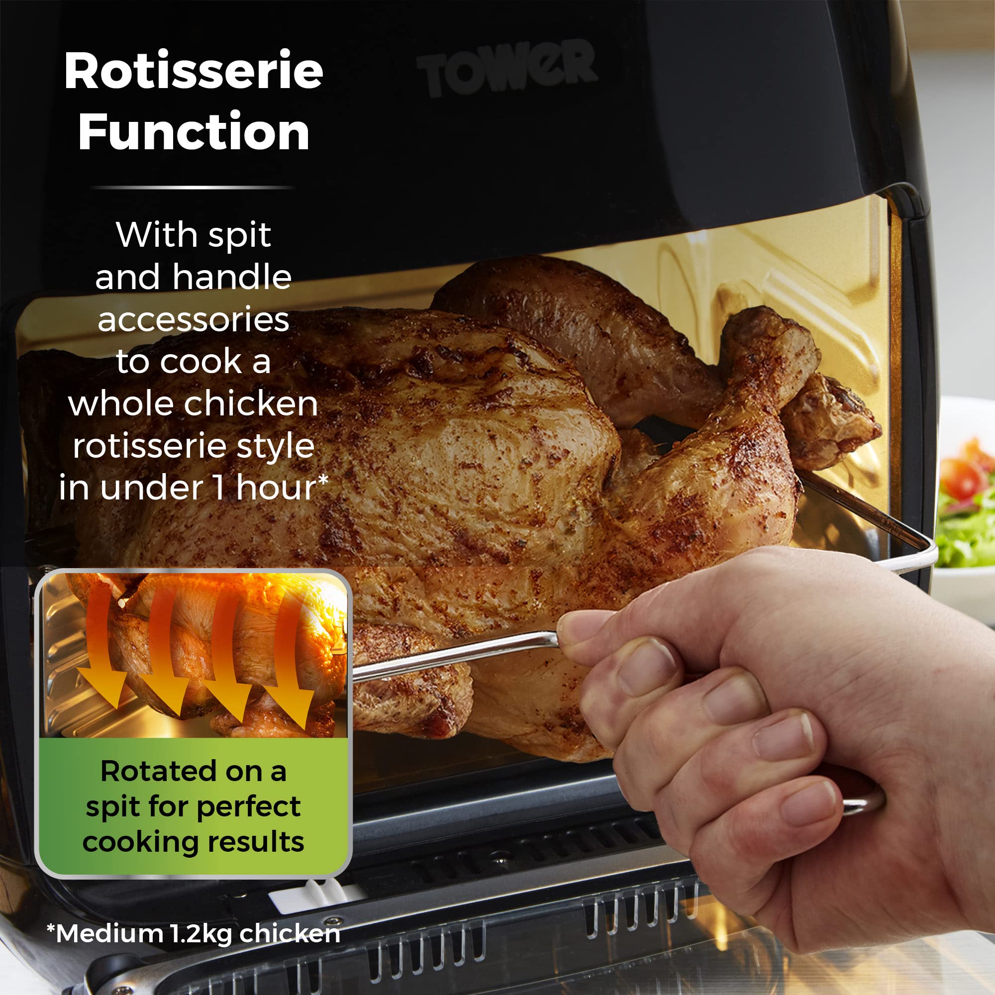 Tower Xpress Pro Combo T17076 Vortx 10in1 Digital Air Fryer Oven with