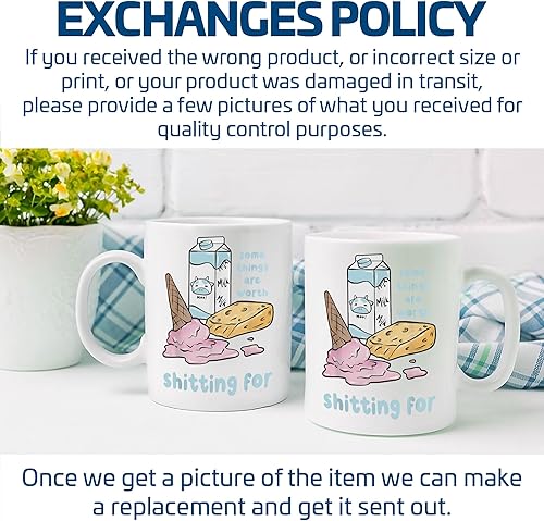 Miniatura 3 de Taza de café blanca con texto en inglés Some Things Are Worth Shitting, 11 onzas