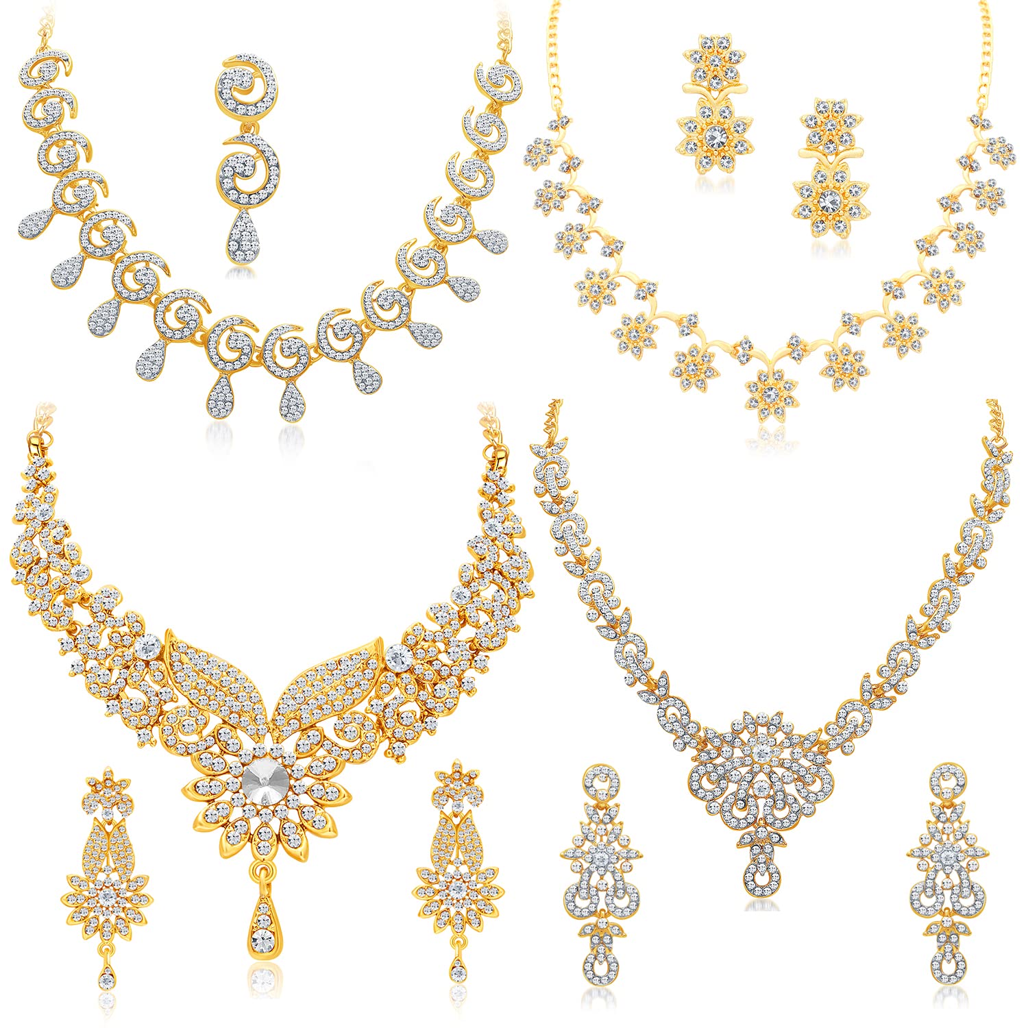 Sukkhi Exclusive Gold Plated Combo Necklace Set for Women (CBNS104225) (B09Y3DTSGF) Amazon Price History, Amazon Price Tracker