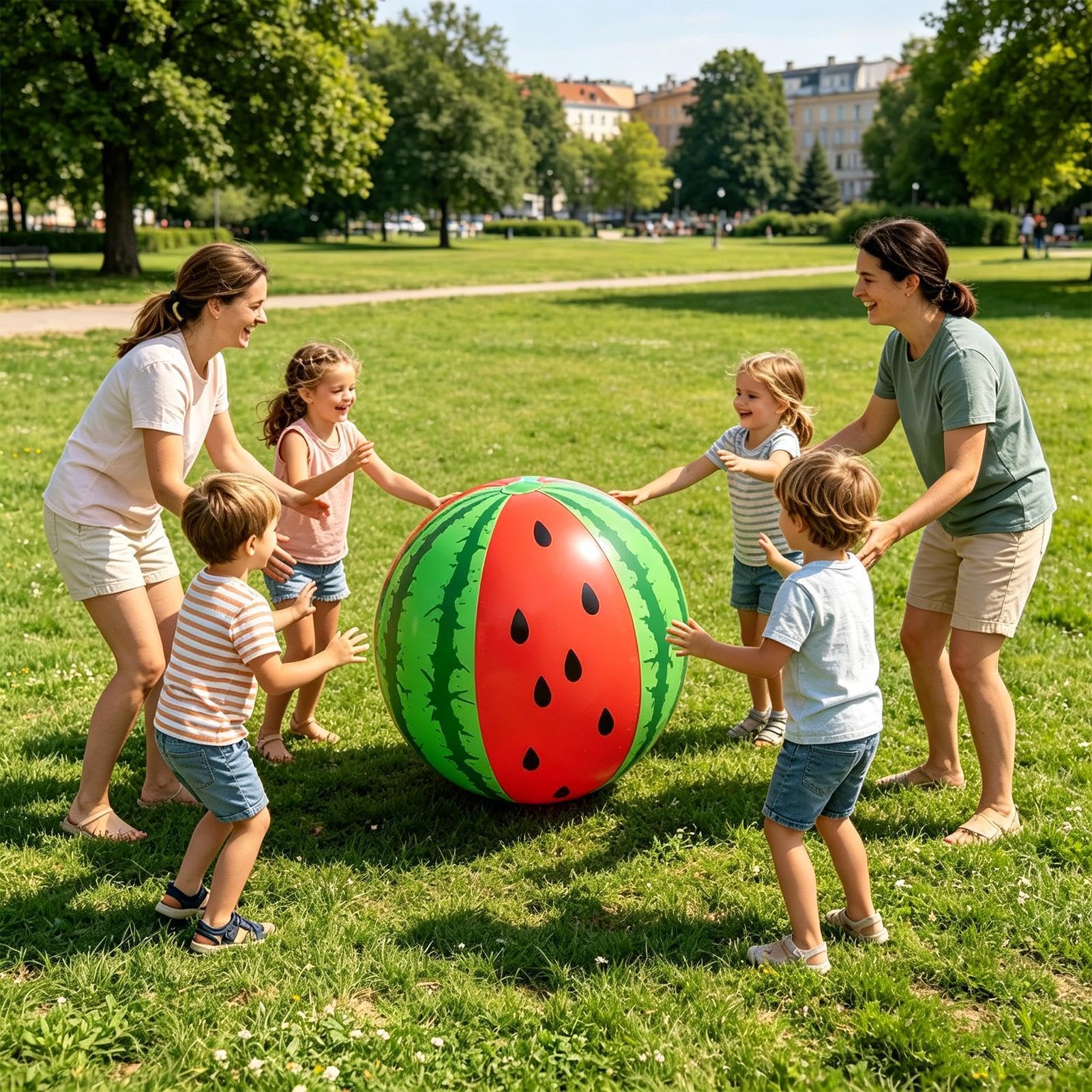 Pallone da spiaggia anguria galleggiante da 75 cm per giochi estivi preferiti