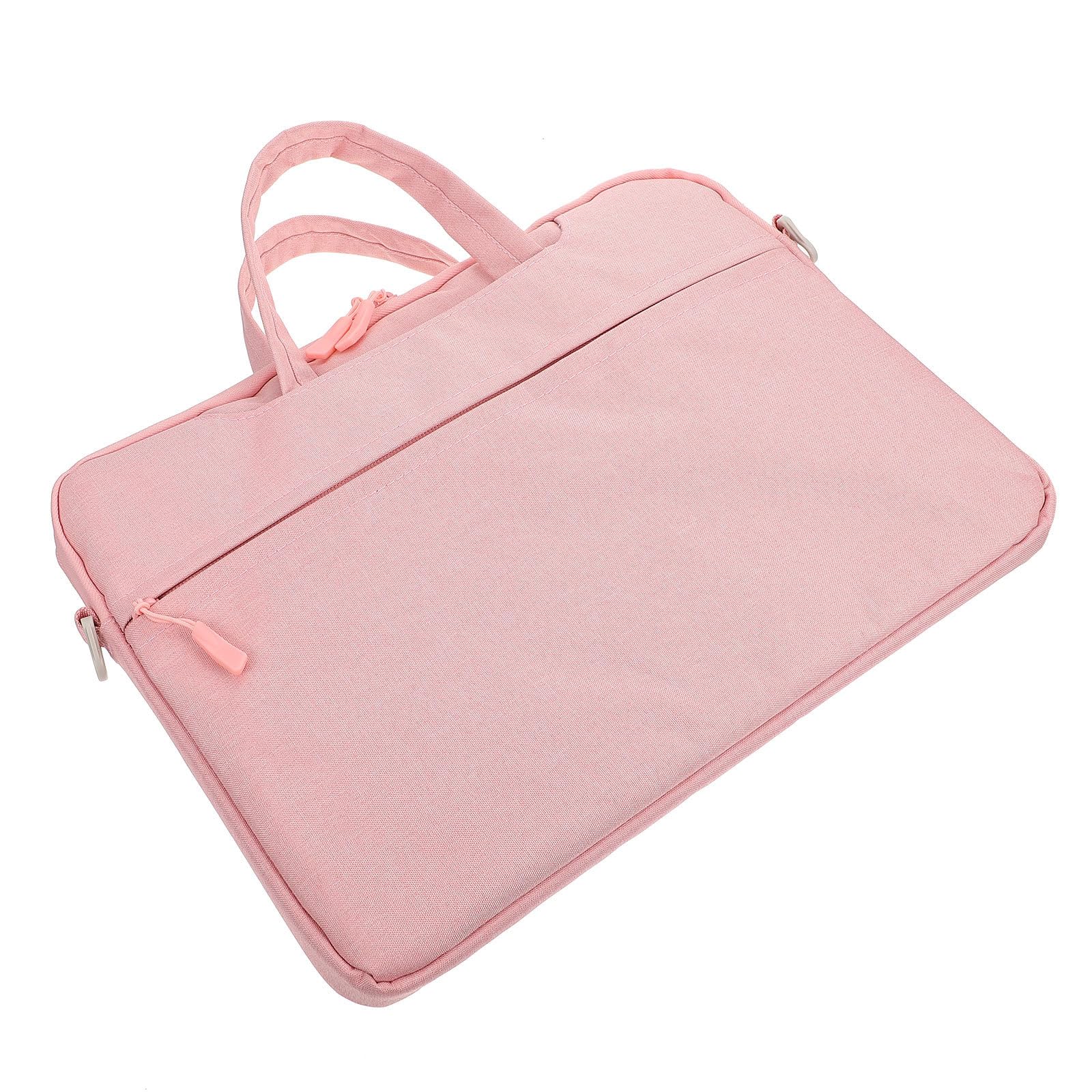 BESTYASH Borsa Tracolla per Laptop e Tablet da 14 Pollici Oxford Rosa Telaio Rinforzato e Manico Portatile per Uso Professionale