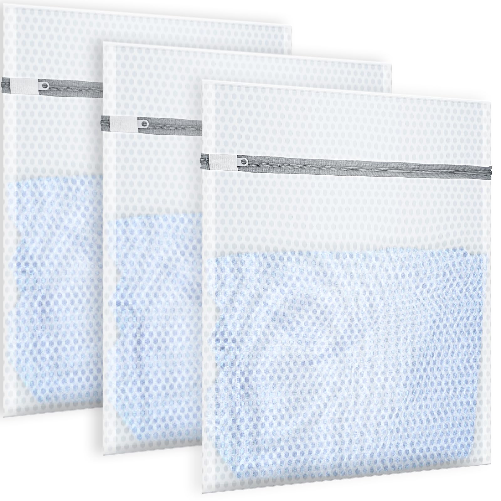 3Pcs Honeycomb Mesh Laundry Bags for Delicates 12 x 16 inches Lingerie Bags for Washing Delicates 3 Medium