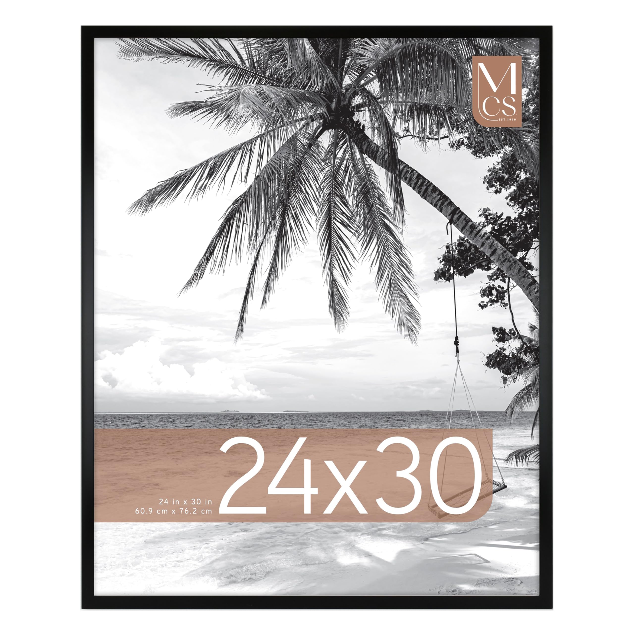 MCS Gallery Foundation Large cadre photo noir 61 x 76,2 cm - Vertical et horizontal - À suspendre au mur - Pour photos, affiches et impressions d'art