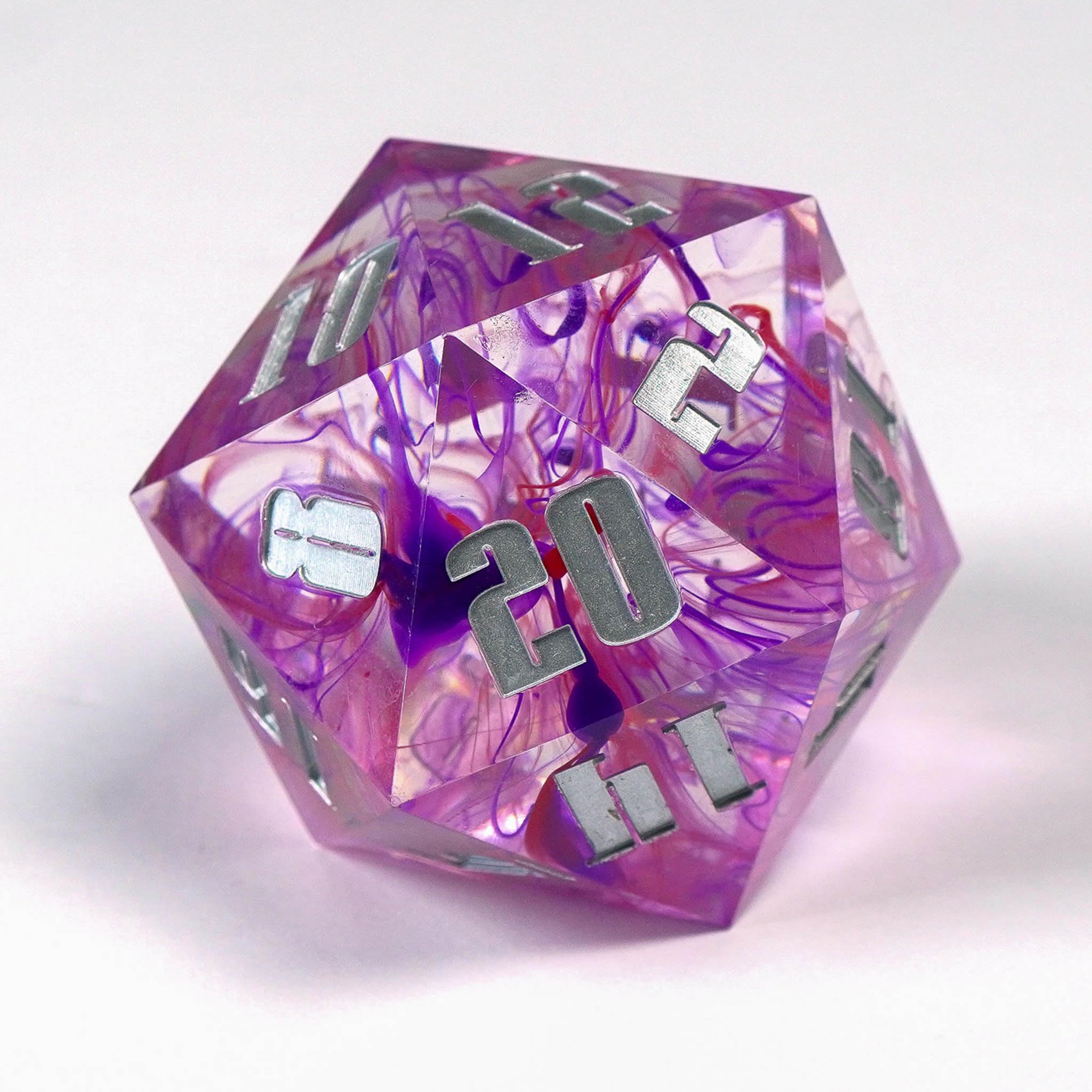 1985 Games Sharp Edge 55mm D20 – Cosmic Pink Giant Polyhedral Dice for DND – Resin Die for Dungeons & Dragons, TTRPG, and Tabletop Roleplaying Games