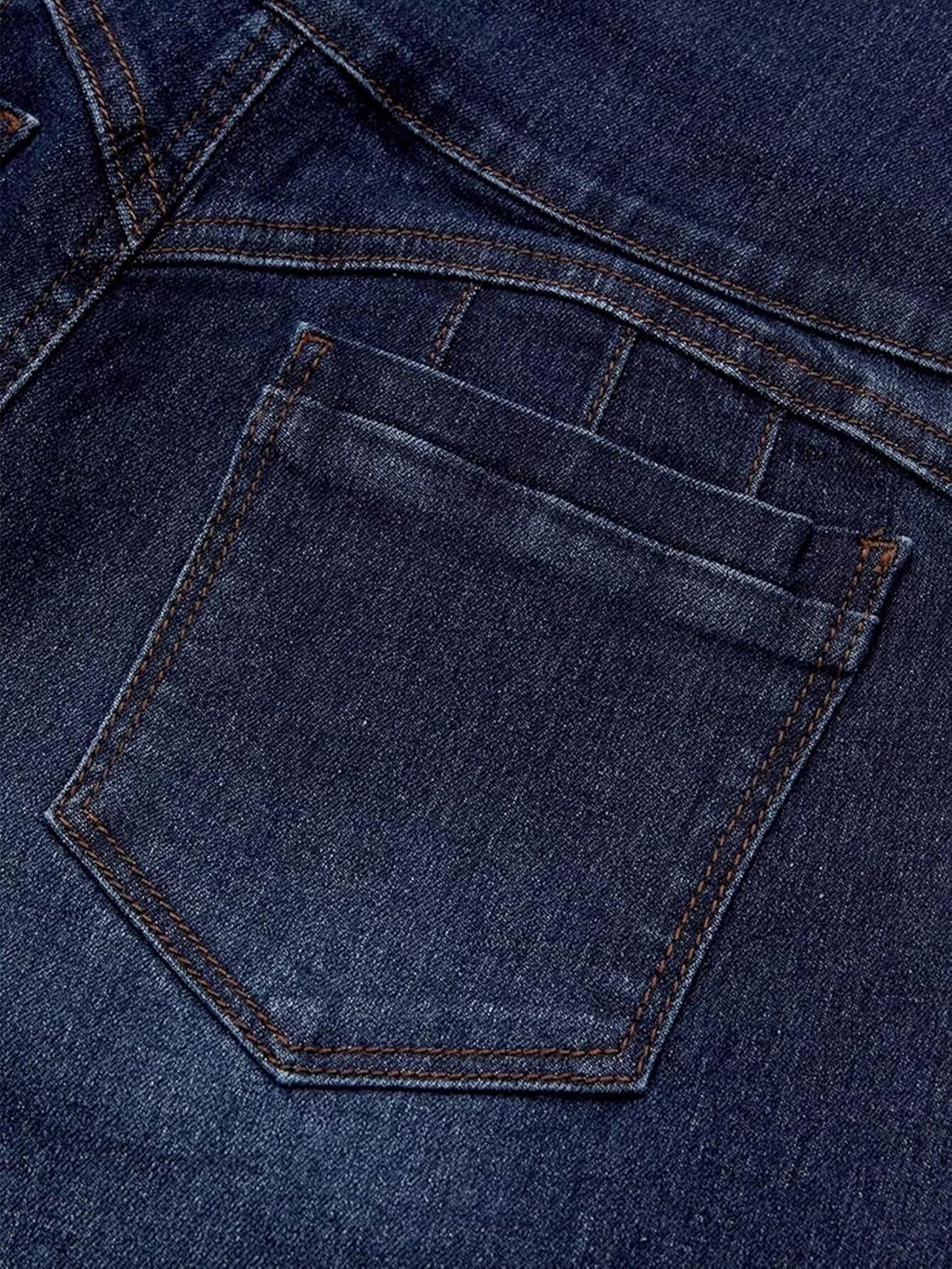 Flamingals Butt Lifting Jeans for Women Trendy High Waist Tummy Control Jeans Bootcut Flare Pants 2XL