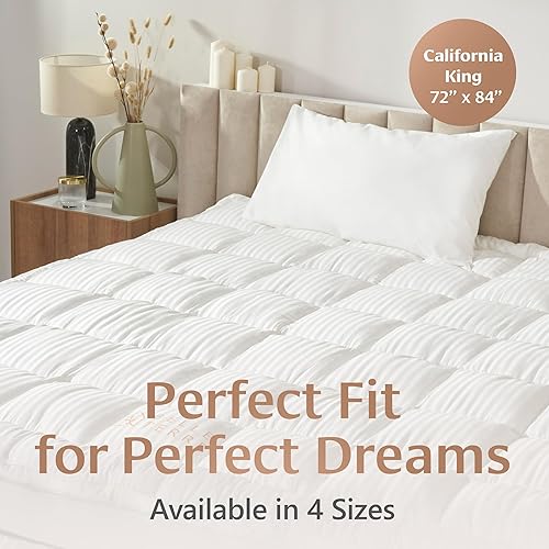 Miniatura 7 de Belle Terre Cubrecolchón refrescante tamaño California King, ultra suave y grueso, funda y bolsillos profundos