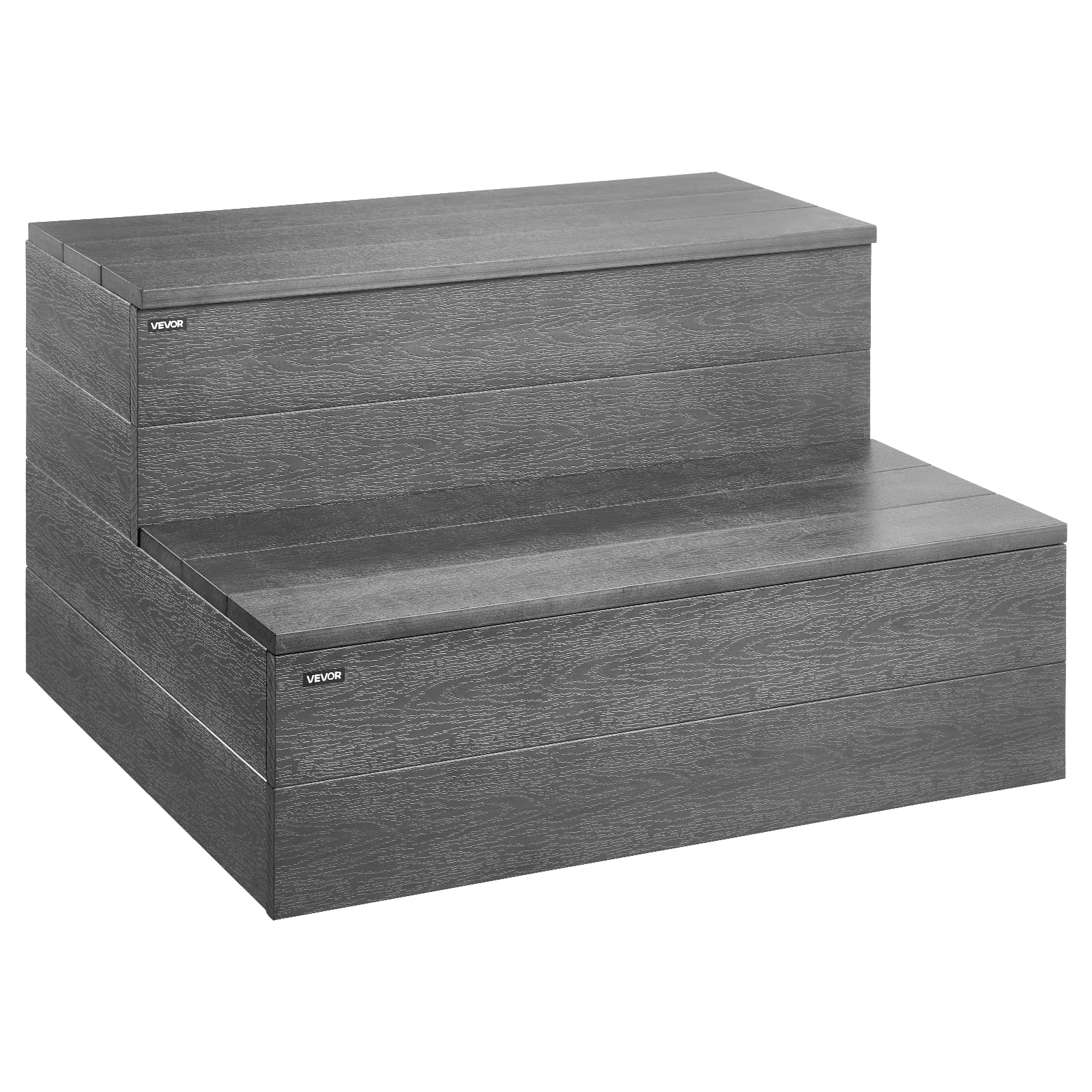 VEVOR Scala per Vasca Idromassaggio, a 2 Gradini, Scala per Piscina Gonfiabile Fuori Terra in HIPS, Larga 635 mm, Carico 272,2 kg, per Veranda, Patio, Terrazza, Camper, Grigio Grafite