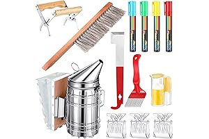Qualirey 13 Pcs Bee Smoker Kit for All Beekeeping Needs