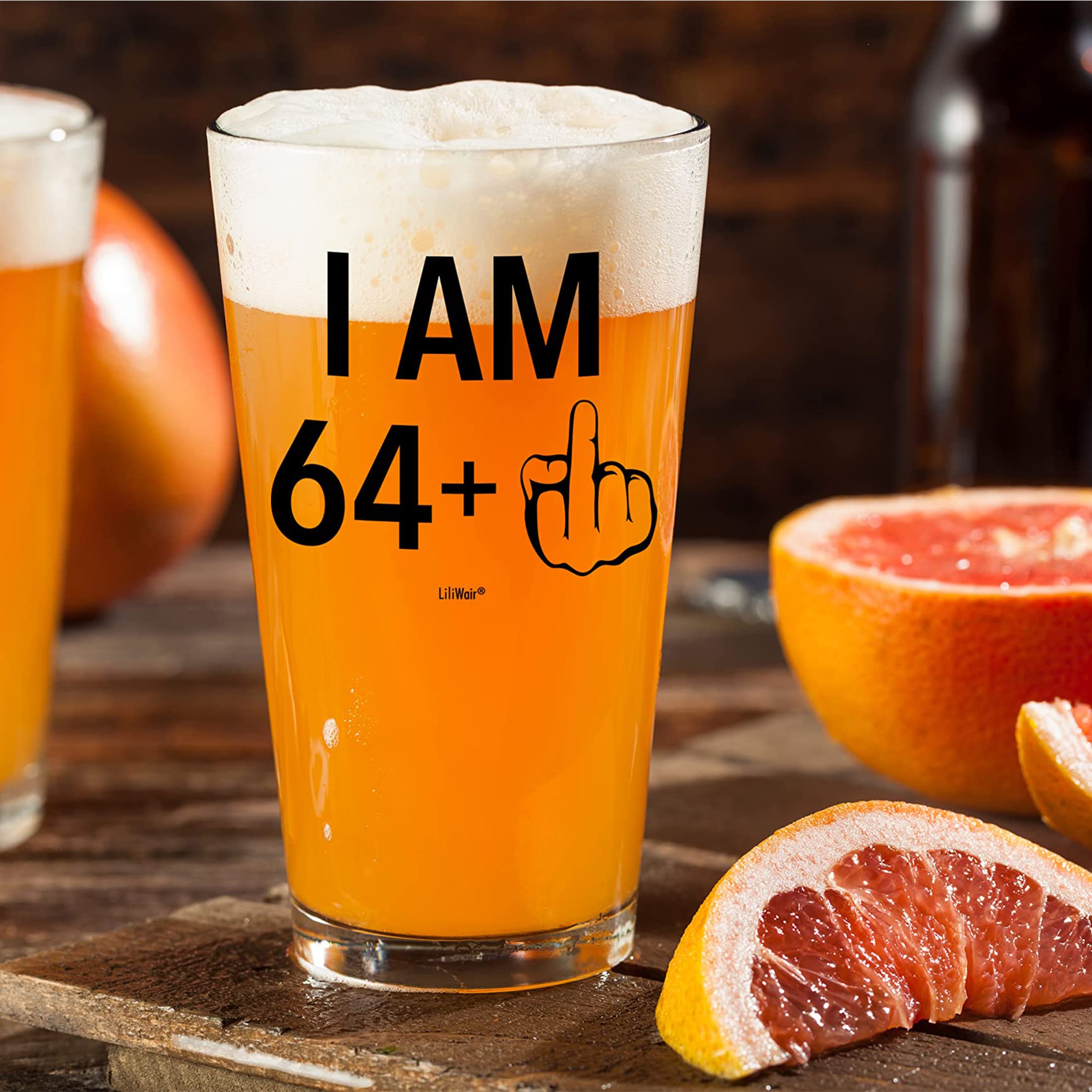 65th Birthday Gifts Beer Glass Men Women | 1959 Birthday Gift for Man Woman turning 65 | Funny 65 th Party Supplies Decorations Ideas | Sixty Five Year Old Bday | 65 Middle Finger Gag Pint Presents