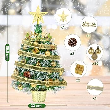 Deals 60cm Mini Tabletop Christmas Tree,Small Christmas Tree For Indoor