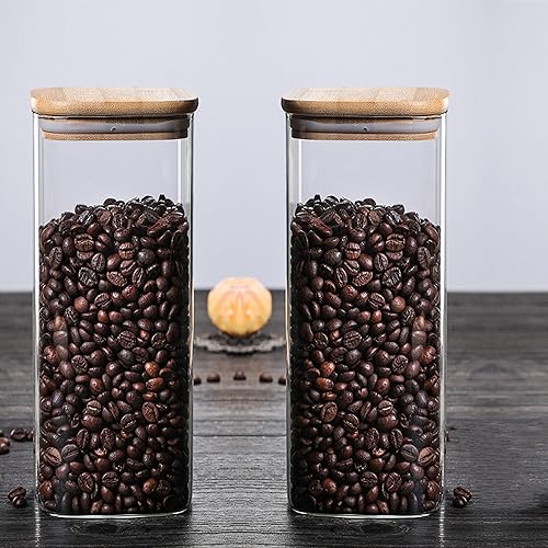 Miniatura 4 de Tarros de vidrio para almacenamiento de alimentos de 76 onzas, juego de 3, recipientes de almacenamiento de vidrio transparente para alimentos con