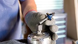 BOSCH RBS010 10-Piece 1/2 in. and 1/4 in. Shank Carbide-Tipped All-Purpose Professional Router Bits Assorted Set with Case for Applications in Straight, Trimming, Decorative Edging, Dovetail Joinery