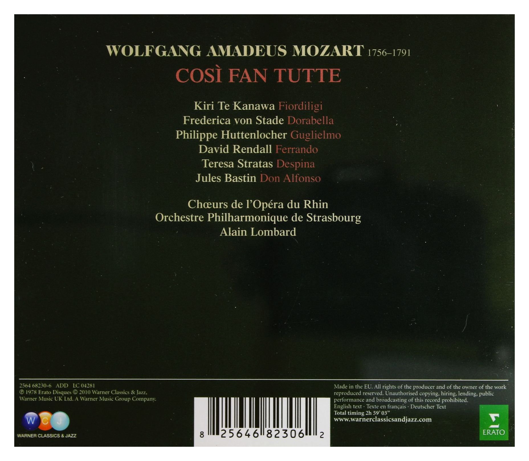 Mozart : Cosi Fan Tutte Kv 588
