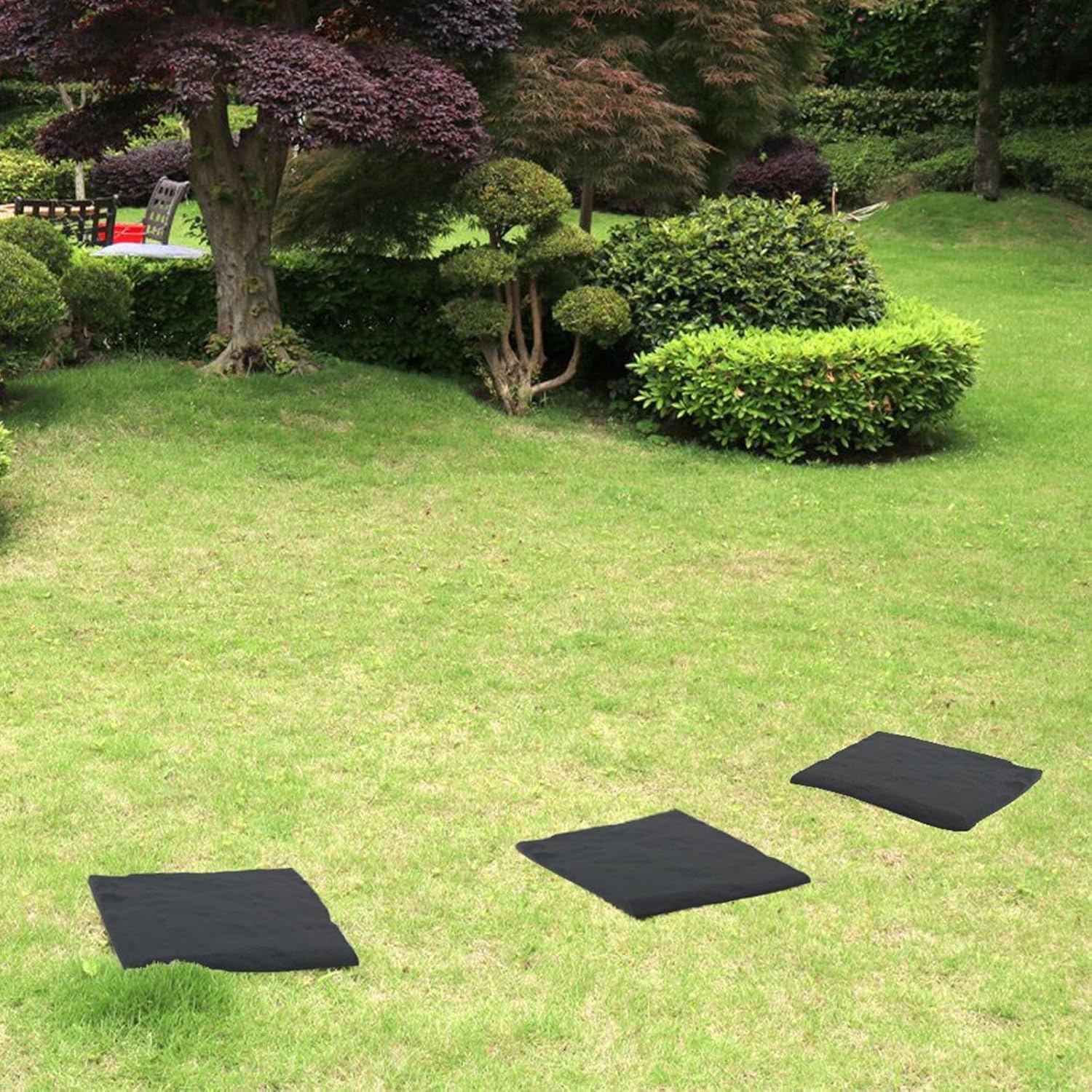 Grands Pas Japonais for allées de Jardin, Pas Japonais Amovibles en Imitation Pierre, Pas Japonais indestructibles for trottoirs extérieurs(White (Circle))