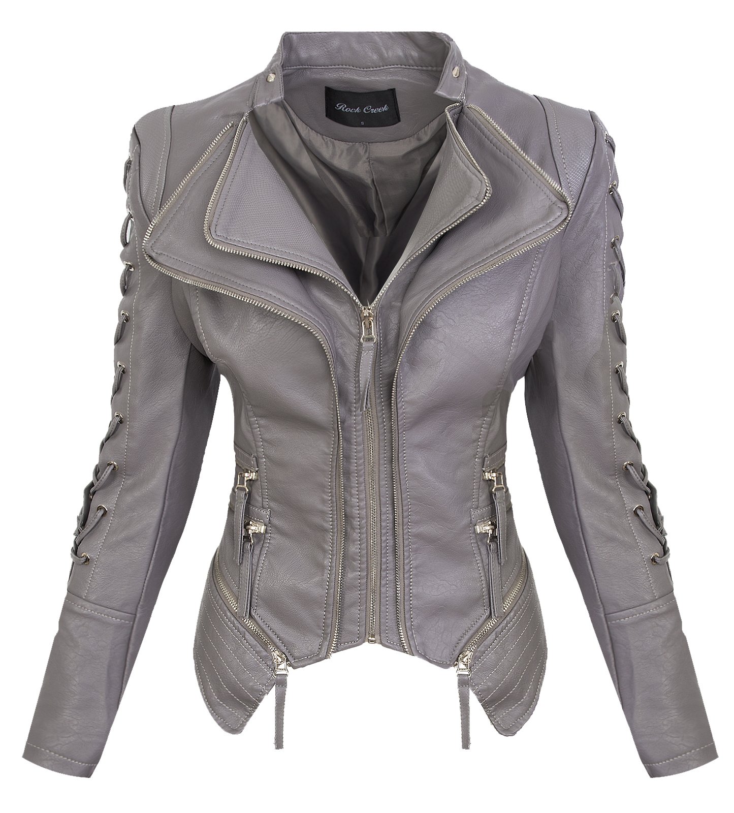 Rock Creek Kunstlederjacke Damen Bikerjacke D-365