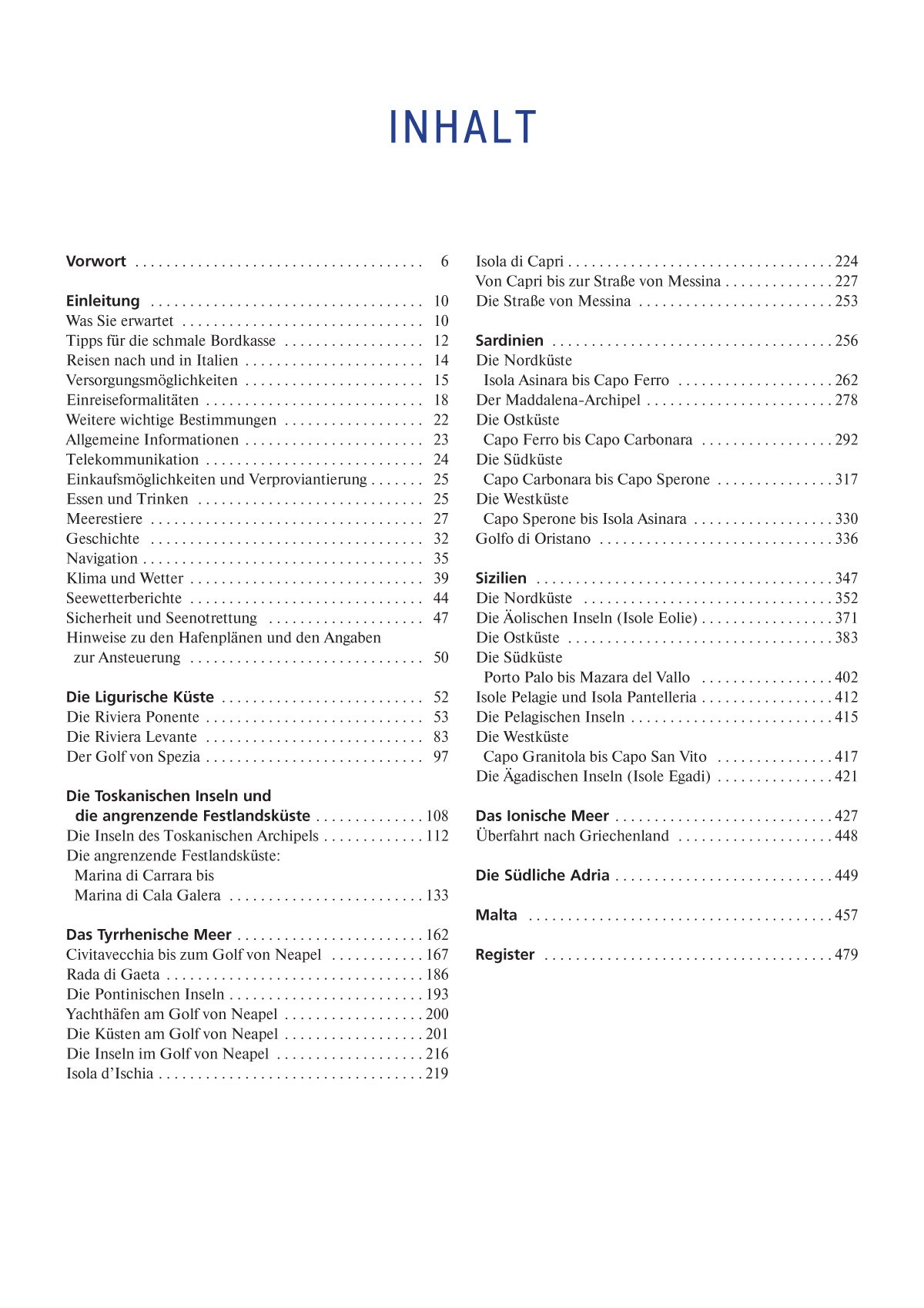 Küstenhandbuch Italien: Ventimiglia - Brindisi, mit Sardinien, Sizilien und Malta