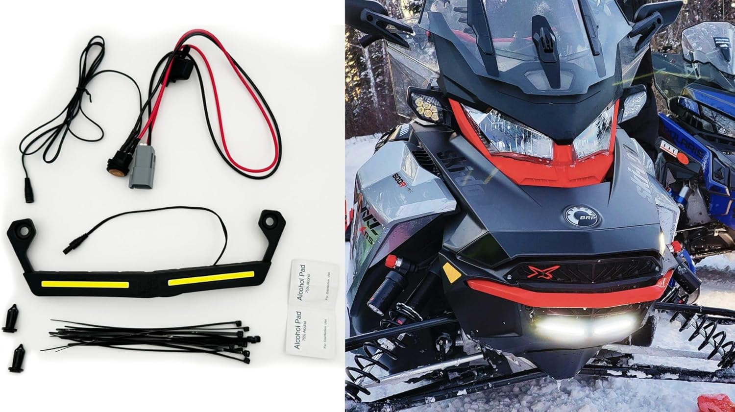 Whiteout LED Safety Light Kit Compatible for 2017+ Ski-Doo Gen 4 Narrowbody 2-Stroke Only