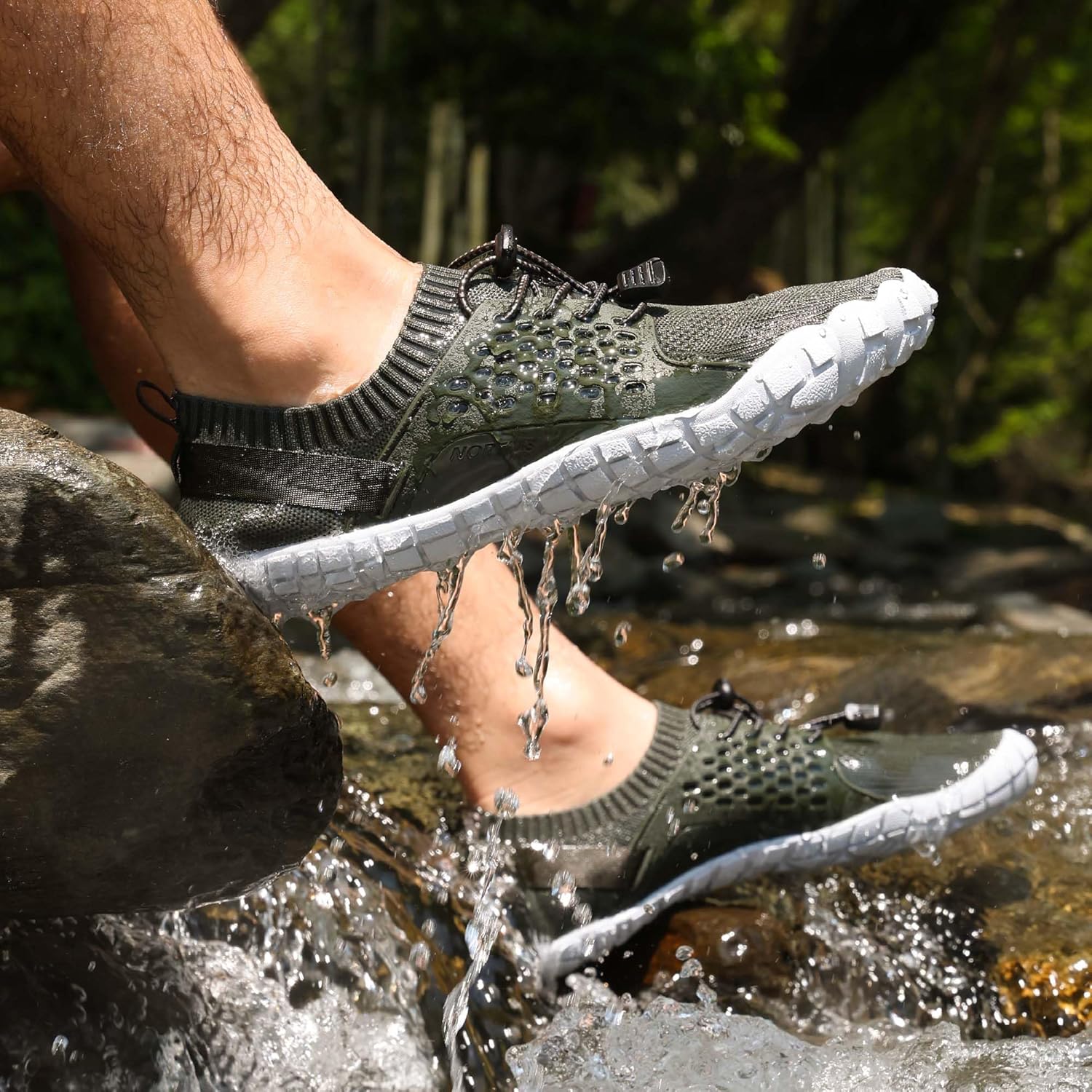 NORTIV 8 Men's Water Shoes Barefoot Athletic Lightweight Sports Aqua Shoes Outdoor Swim Fishing Hiking Diving Surf Walking Water Shoe TREKMAN - Image 2