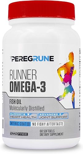 Aceite de pescado Runner Omega 3 – Suplemento deportivo nutricional de triple fuerza – Ayuda a apoyar la salud del corazón y las articulaciones para