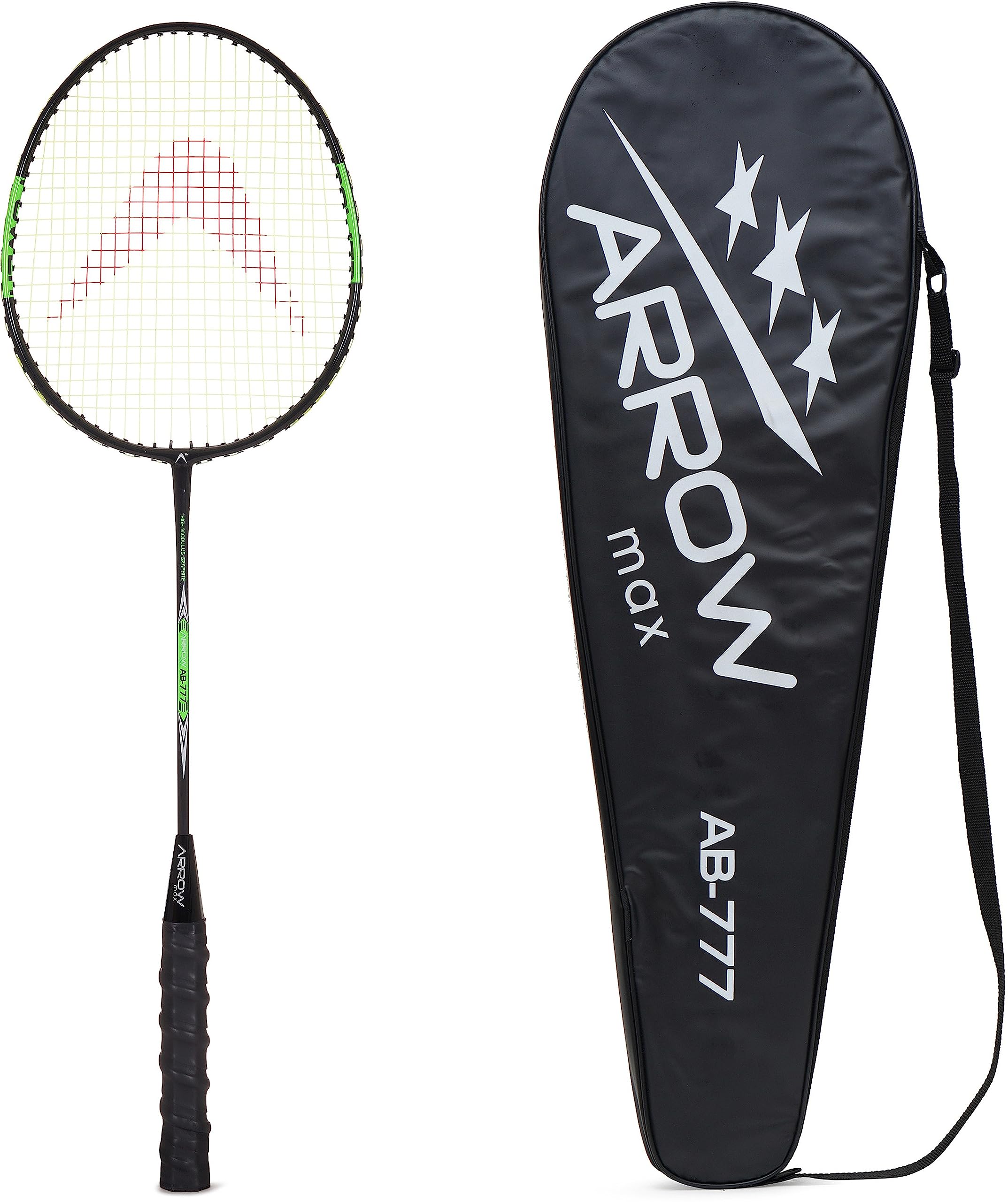 ArrowMax Graphite Shaft JOINTLESS Aluminium Wide Body (AB777/BLACK) by ONE Shot Retail Black Strung Badminton Racquet (Pack of: 1, 290 g) (B0CBCMQWXY) Amazon Price History, Amazon Price Tracker