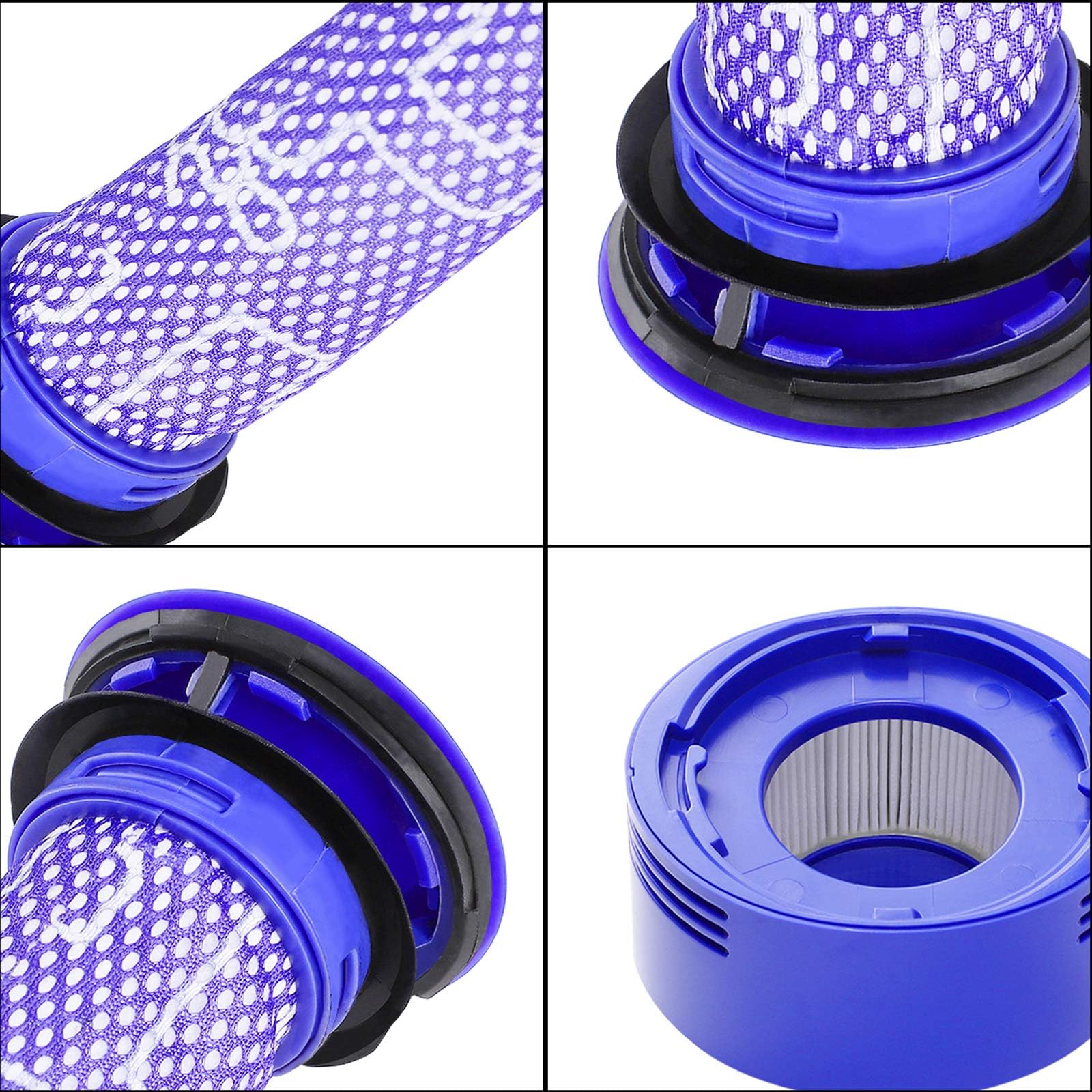 INF Części zamienne akcesoria do odkurzacza Dyson V8, filtr wstępny i tylny filtr, części zamienne, zestaw akcesoriów, 2 x filtr do odkurzacza