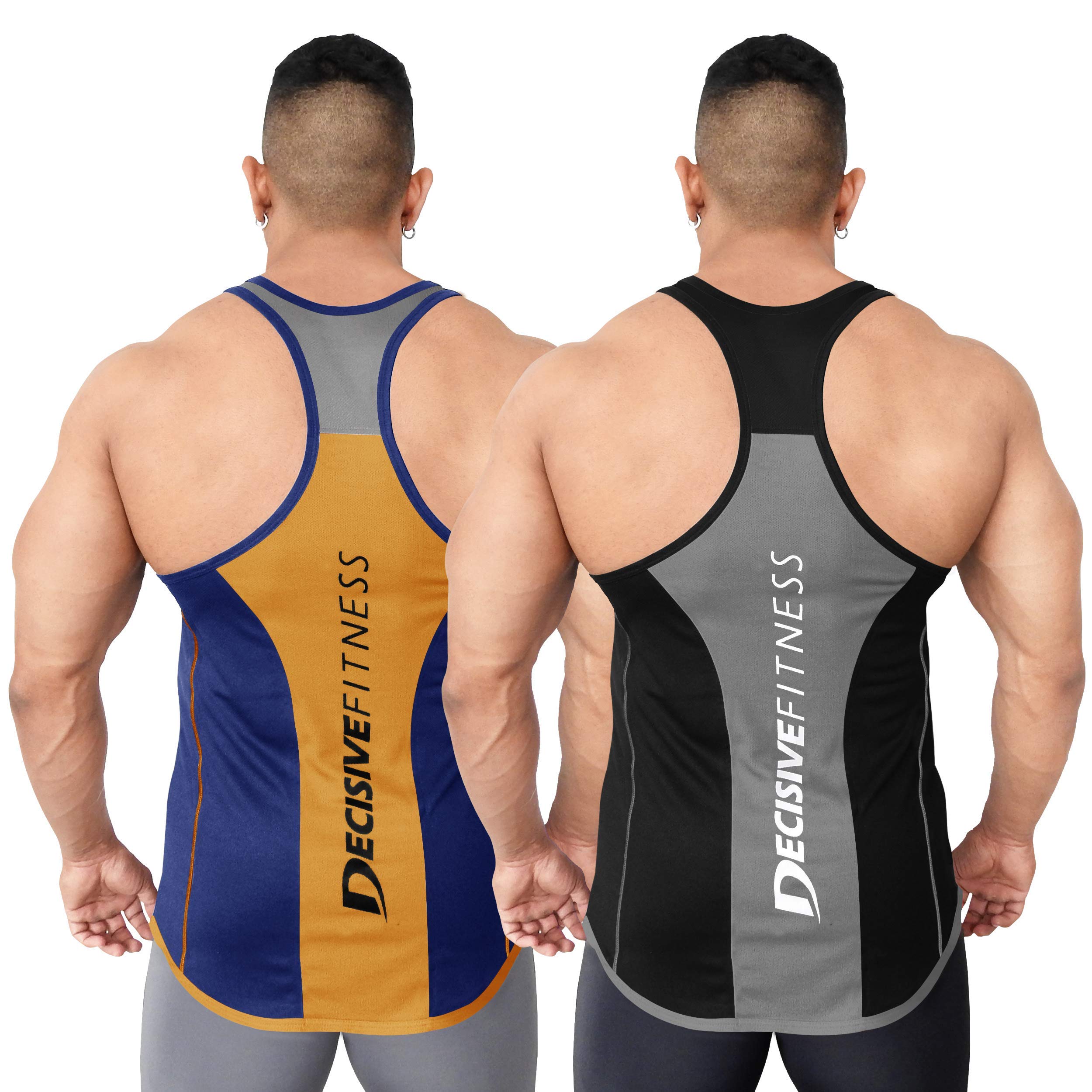 decisive Fitness Designer Gym Stringer Vest, Gym Vest, Racer Y Back, Sports Tank Tops, Sando for Men-picture-20