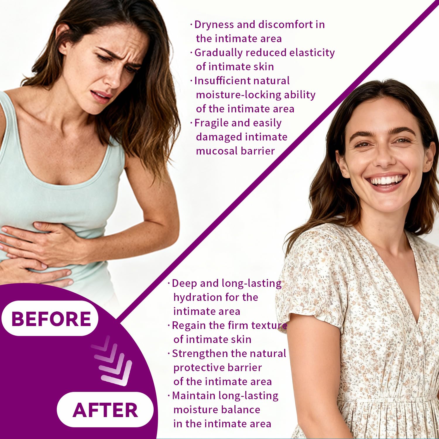 Vaginal Moisturizing Gel, Long Lasting for Vaginal Dryness & Irritation, Vaginal Moisturizer with Hyaluronic Acid & Vitamin E,Feminine Care Hormone Free, 5 Pre-Filled Tubes