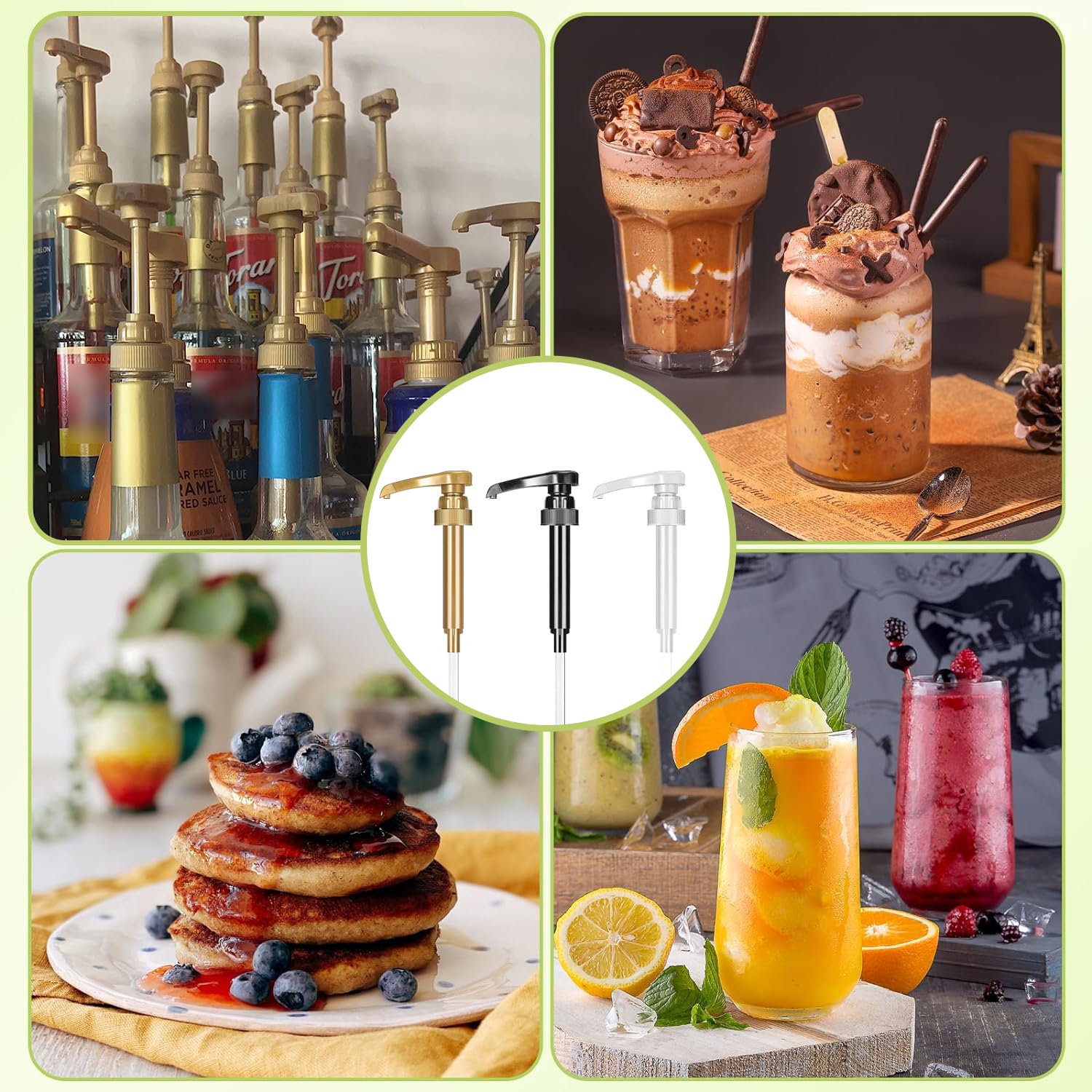 3 Pompette Dosatrici Per Sciroppo - Dispenser Per Bar, Caffè O Casa, Erogazione 8-10 Ml - Foto 9