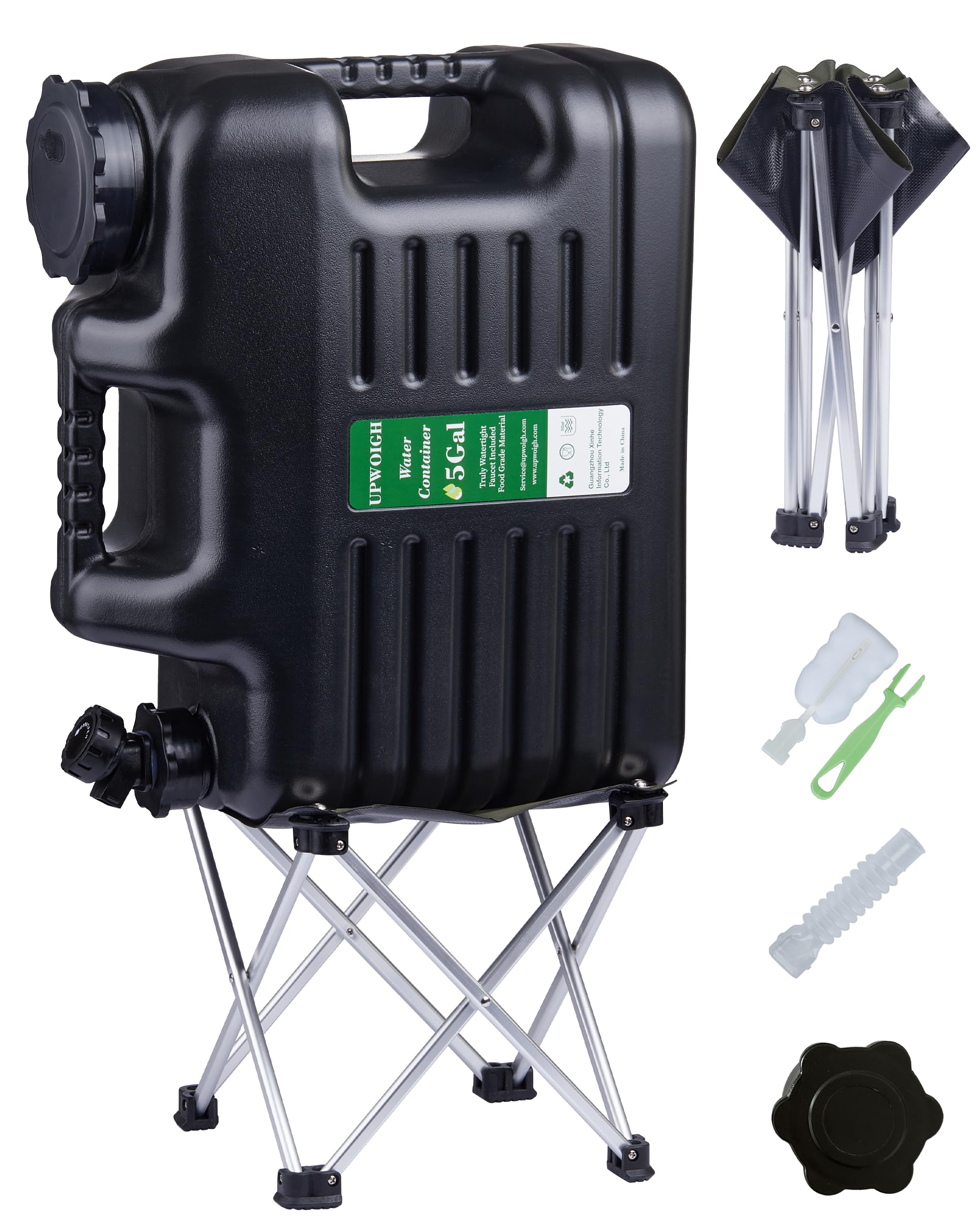 UPWOIGH 5 Gallon Water Jug with Spigot and Folding Stool
