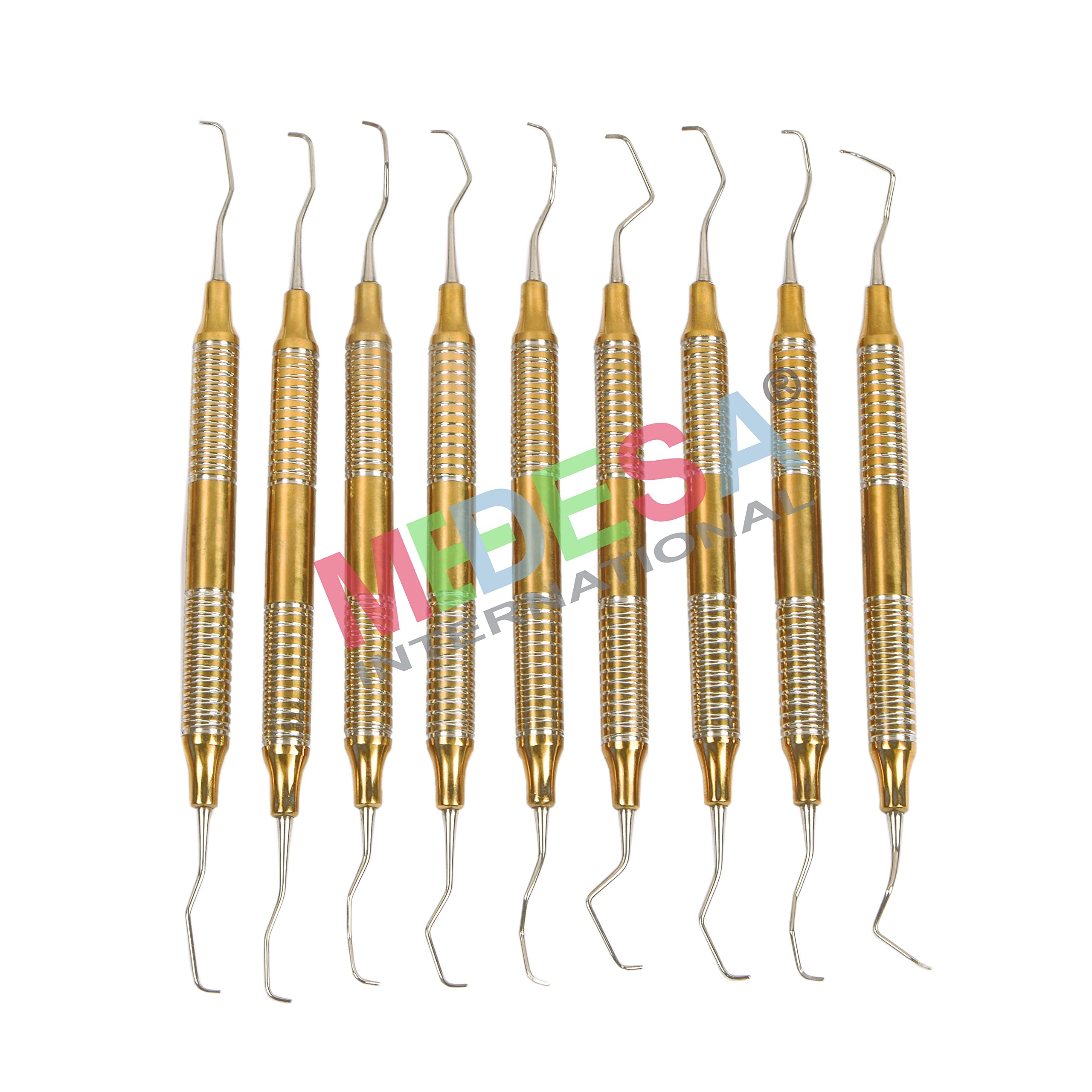 Buy 9 Pcs Periodontal Dental Gracey Curette Scalers Stainless Steel