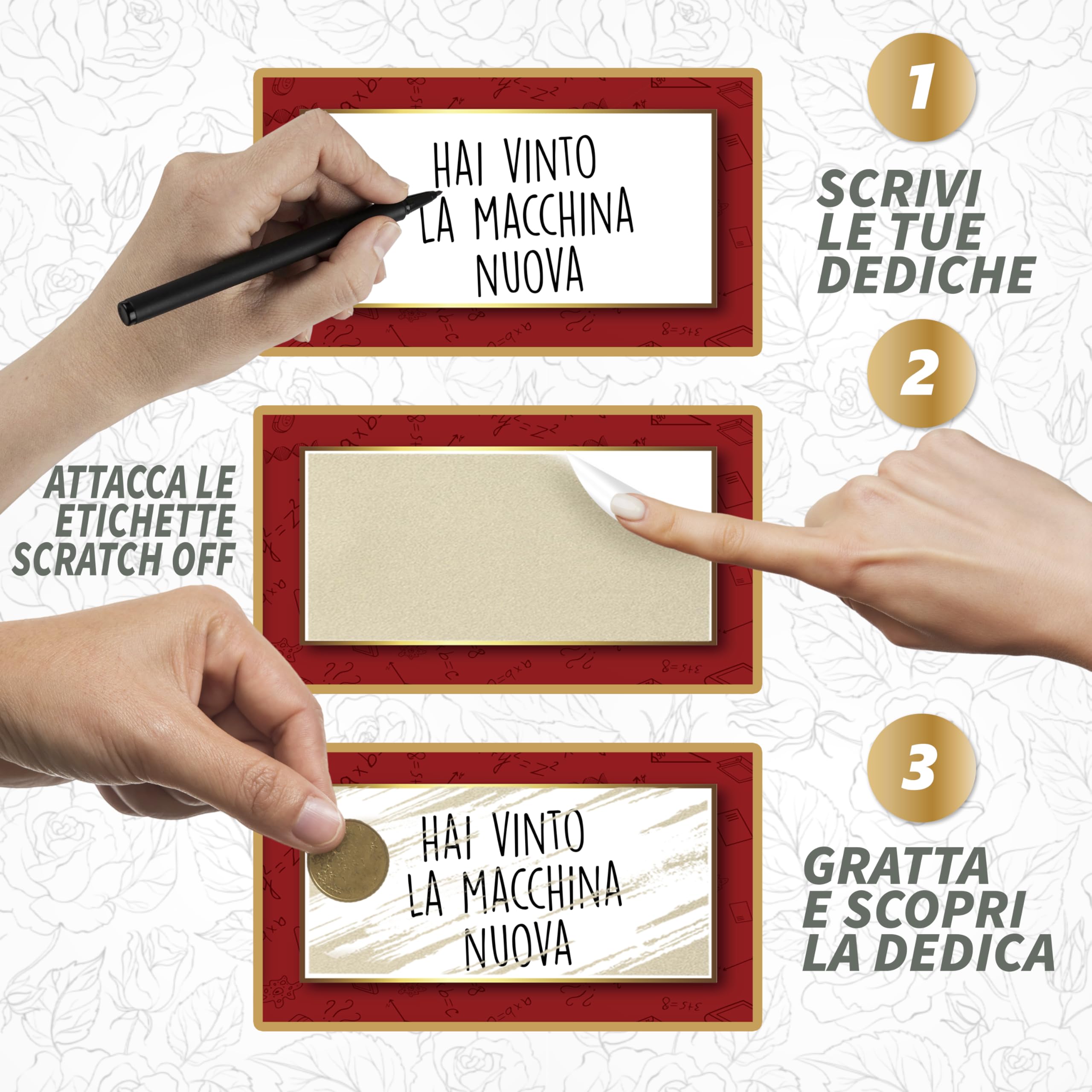 KAÏDENSÏ Regalo Laurea Donna - Gioco Gratta e Vinci Personalizzato - Scherzi Regali Divertenti