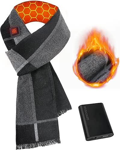 Genovega Graphene Heated Scarf for Women Men Rechargeable Battery Pack