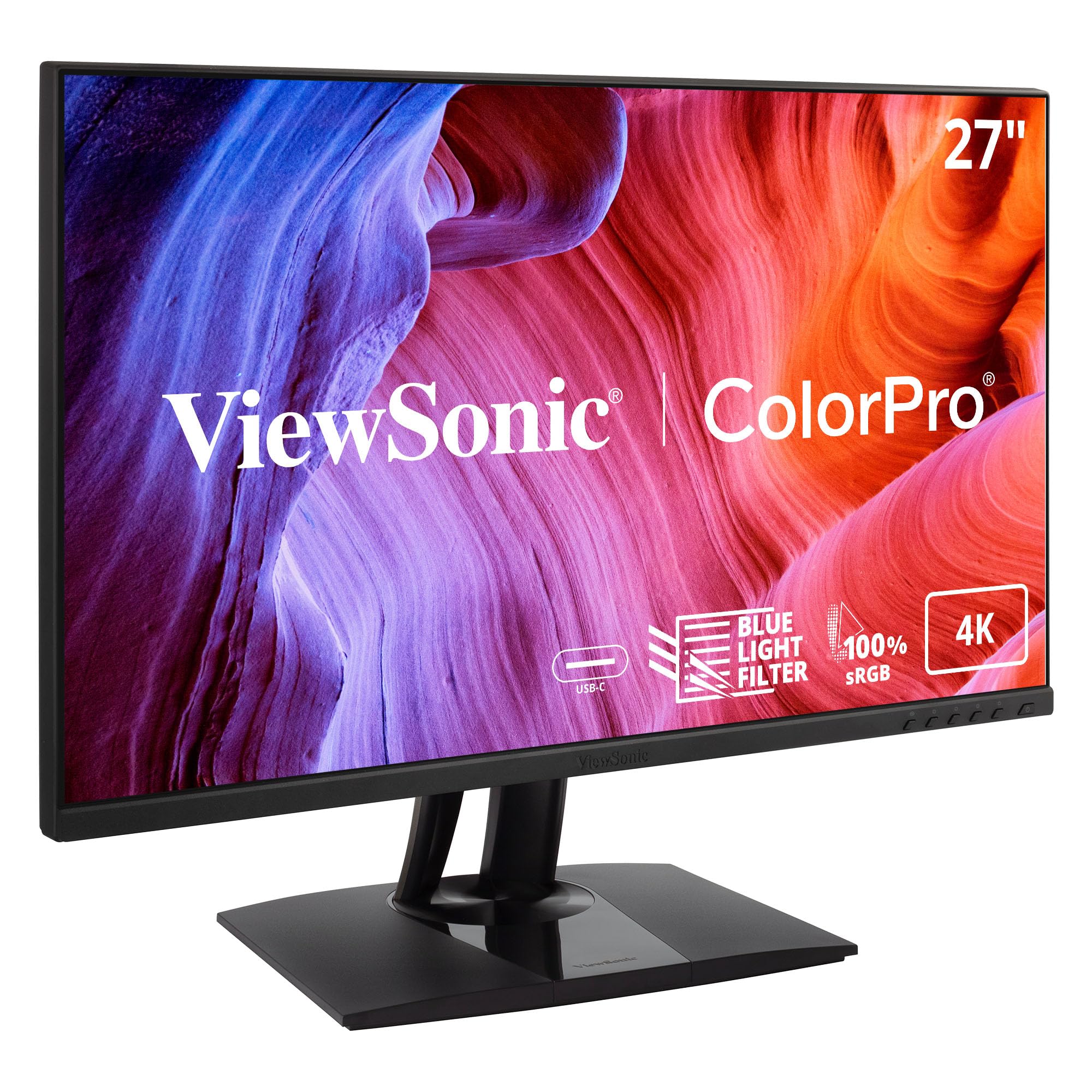 Photo 1 of ViewSonic VP2756-4K 27 Inch 4K UHD IPS Ergonomic Monitor with Ultra-Thin Bezels, Color Accuracy, Pantone Validated, 60W USB C 27-Inch 4K UHD