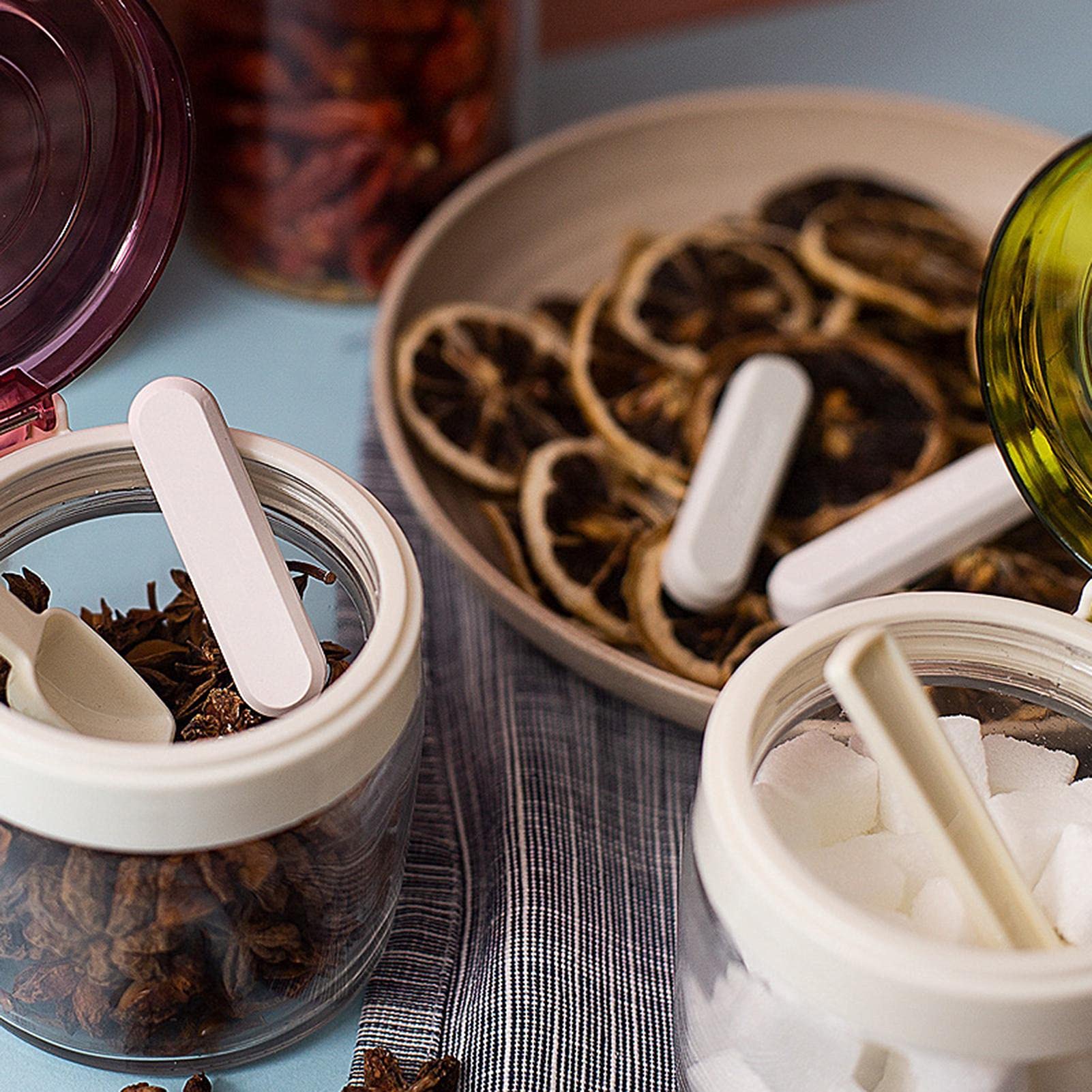JINGLING 4 Strisce Assorbi Umidità In Terra Di Diatomea - Astine Essiccanti Riutilizzabili Per Alimenti, Cucina E Dispensa - 6