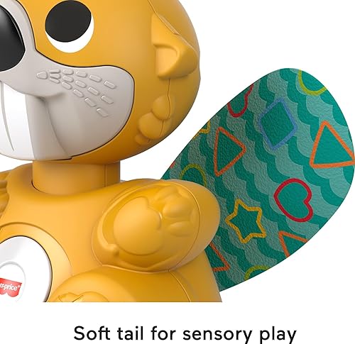Miniatura 4 de Fisher-Price Linkimals Boppin Beaver juguete de actividad musical iluminado para bebé amarillo