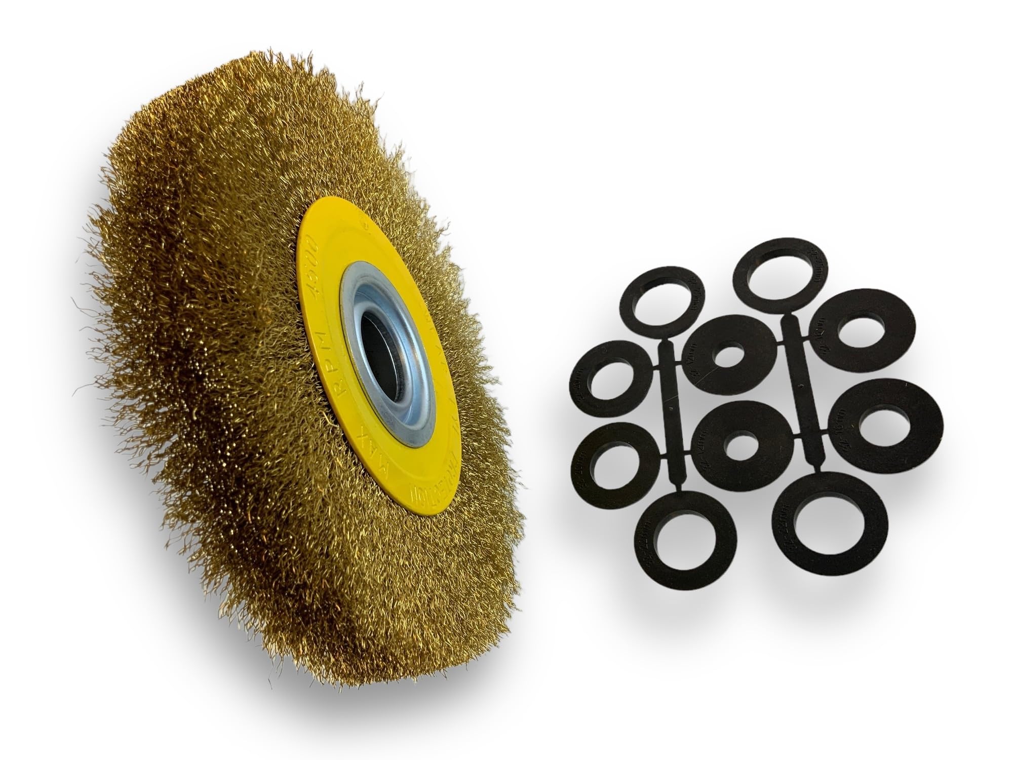 Kibros Brosse circulaire touret laiton dur Ø 200 mm 2 rangs
