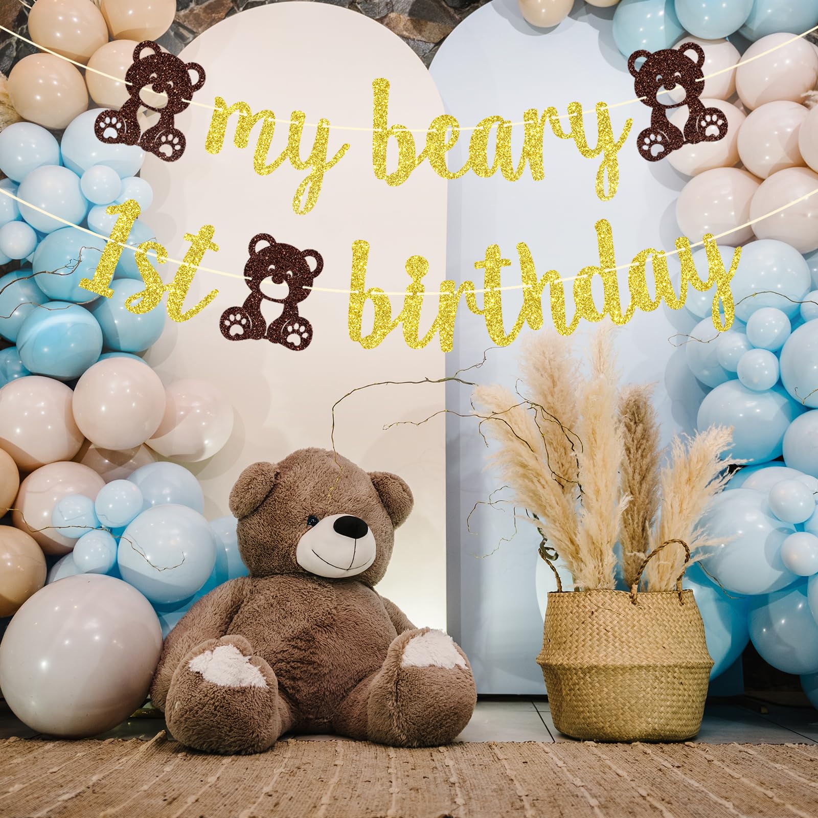 Teddy Bear Baby Shower Banner Bytorjar My Beary 1st Birthday Banner,
