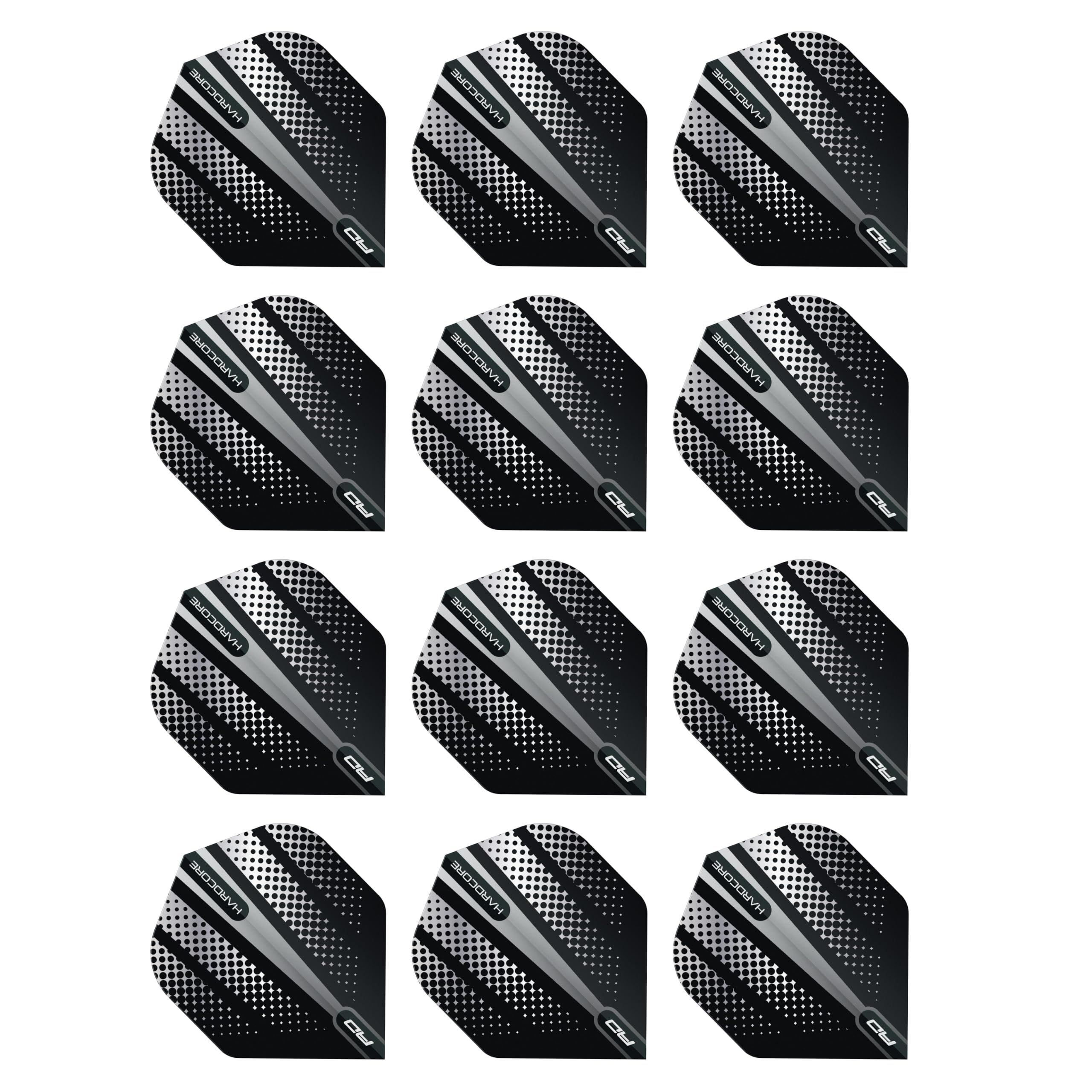 Hardcore Radical Dart Flights - 4 Sets Per Pack (12 Dart Flights in Total)