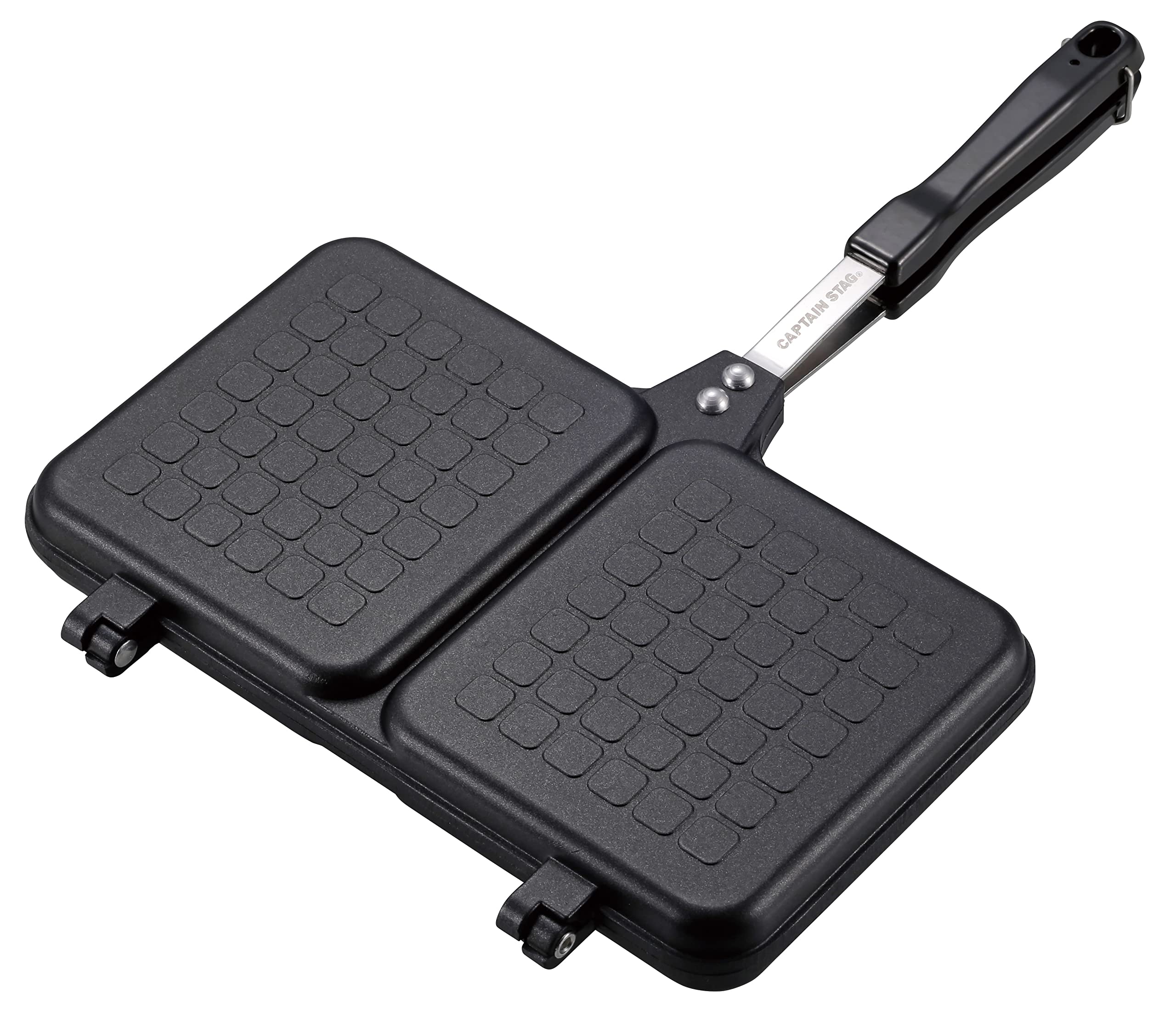 Captain Stag UG-3087 Hot Sand Maker, Hot Sand Toaster, Twin Sand Toaster, Flat Cast Aluminum, Fluorine Resin Treatment, Direct Fire