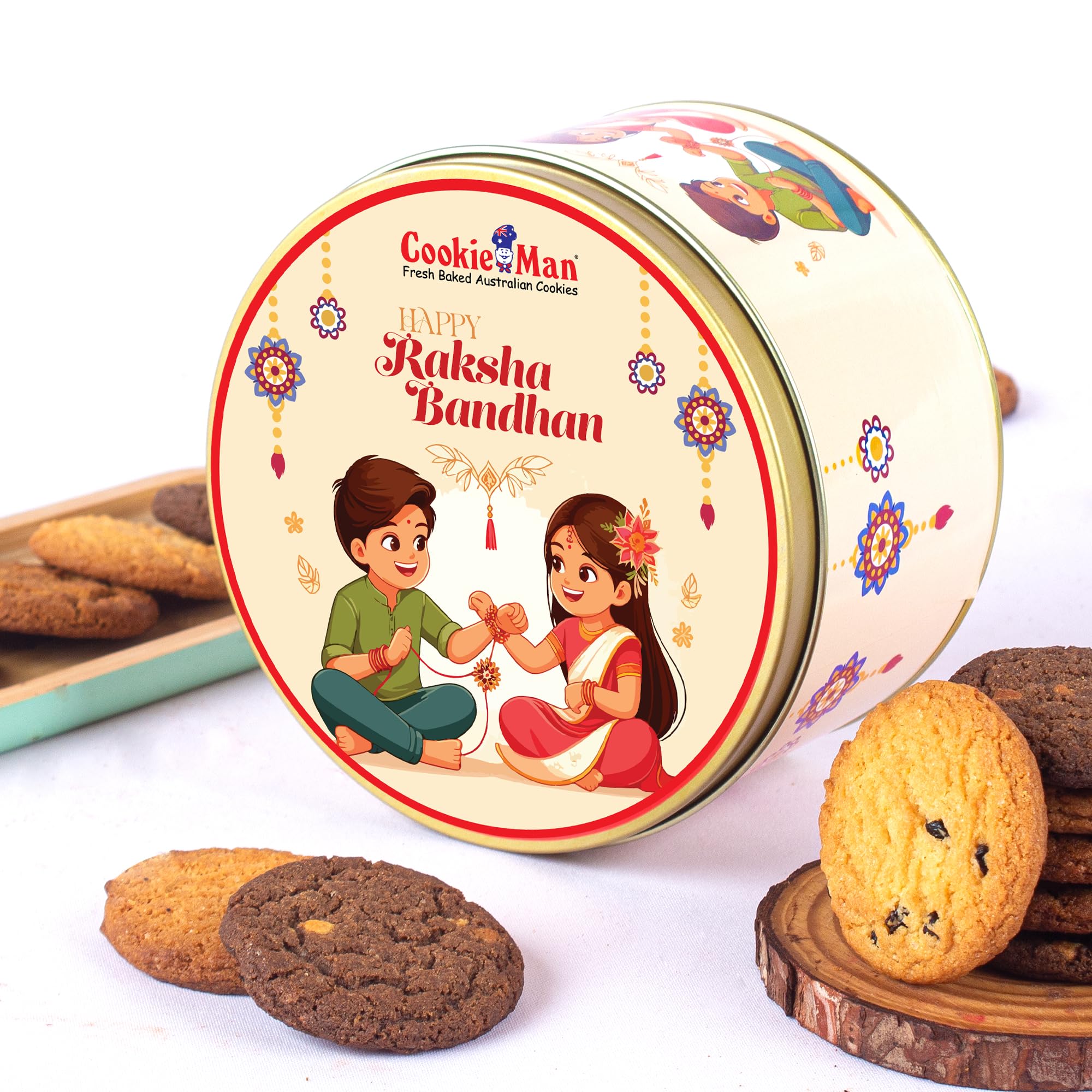 CookieMan 300g Assorted Australian Style Cookies – Premium Biscuits in 5 Flavours: Choco Chip, Double Choco Chip, Butter Cashew, Black Currant & Mocha | Crunchy & Gourmet Treat-image-38