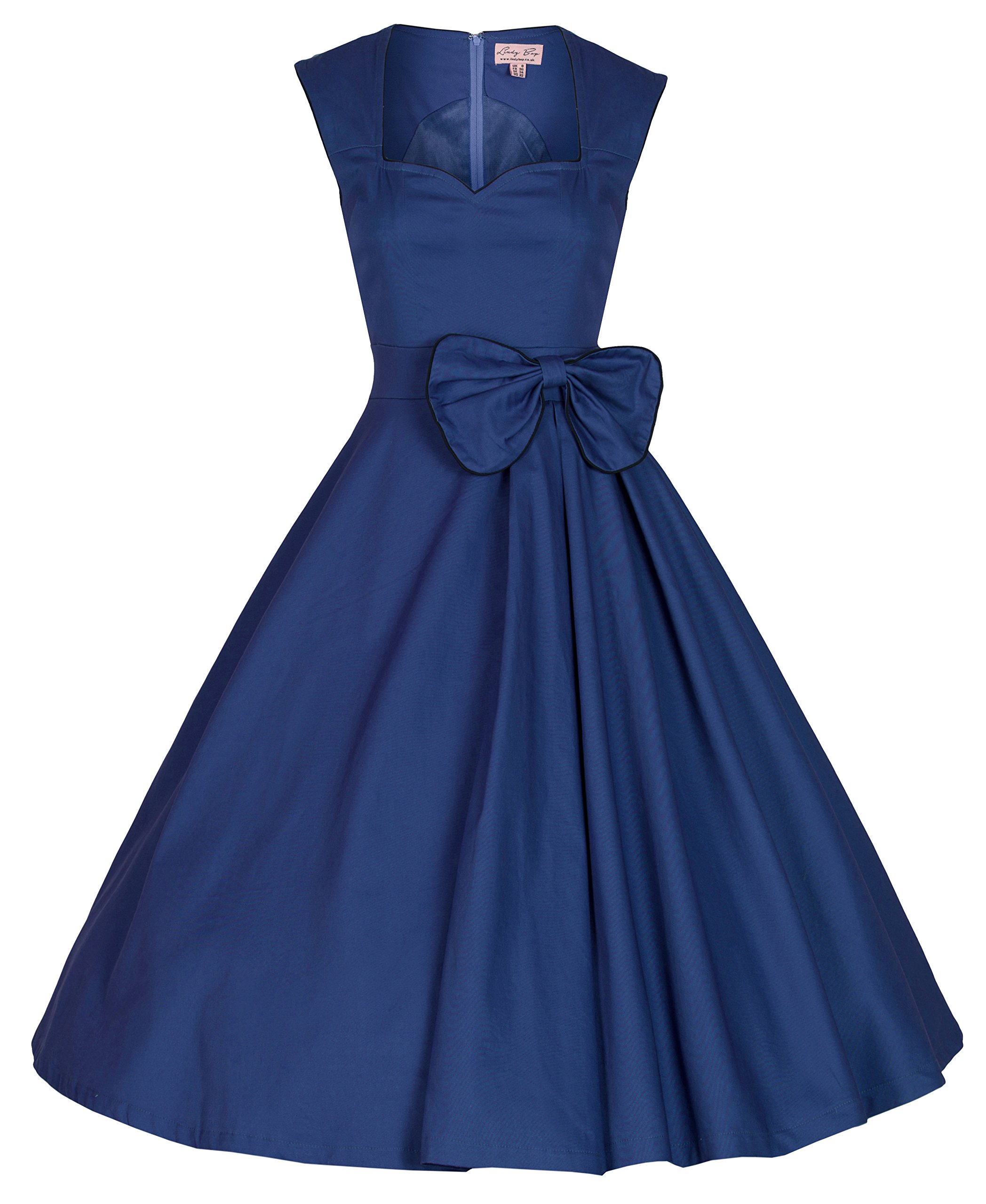Lindy Bop 'Grace' Midnight Blue Party Dress