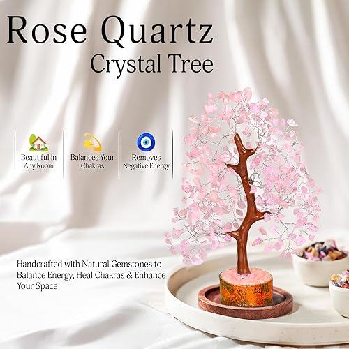 Miniatura 91 de YATSKIA - Árbol de cristal turquesa Feng Shui, alambre, bonsái Buhha, estatua reiki, Chakra curativo energía positiva, buena suerte dinero regalos