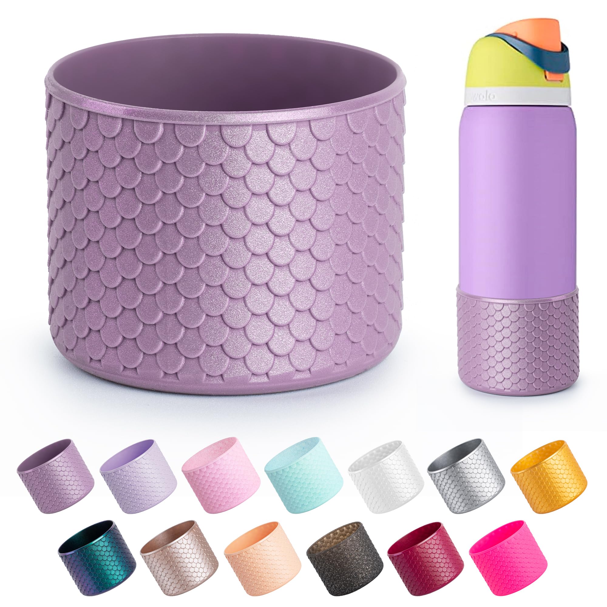 Diumepo Silicone Water Bottle Boot for Owala 32 oz, Anti-Slip Protective Sleeve Bottom Bumper Protector for Owala FreeSip/Twist/Flip 32 oz Water