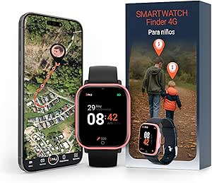 PAJ SMARTWATCH Finder 4G - GPS, SOS Alarm, Camera, Voice Messages, Real-Time Location, Water Resistant, Easy Use, Ideal for Children, Elderly and People with Dementia - Pink asin的图片