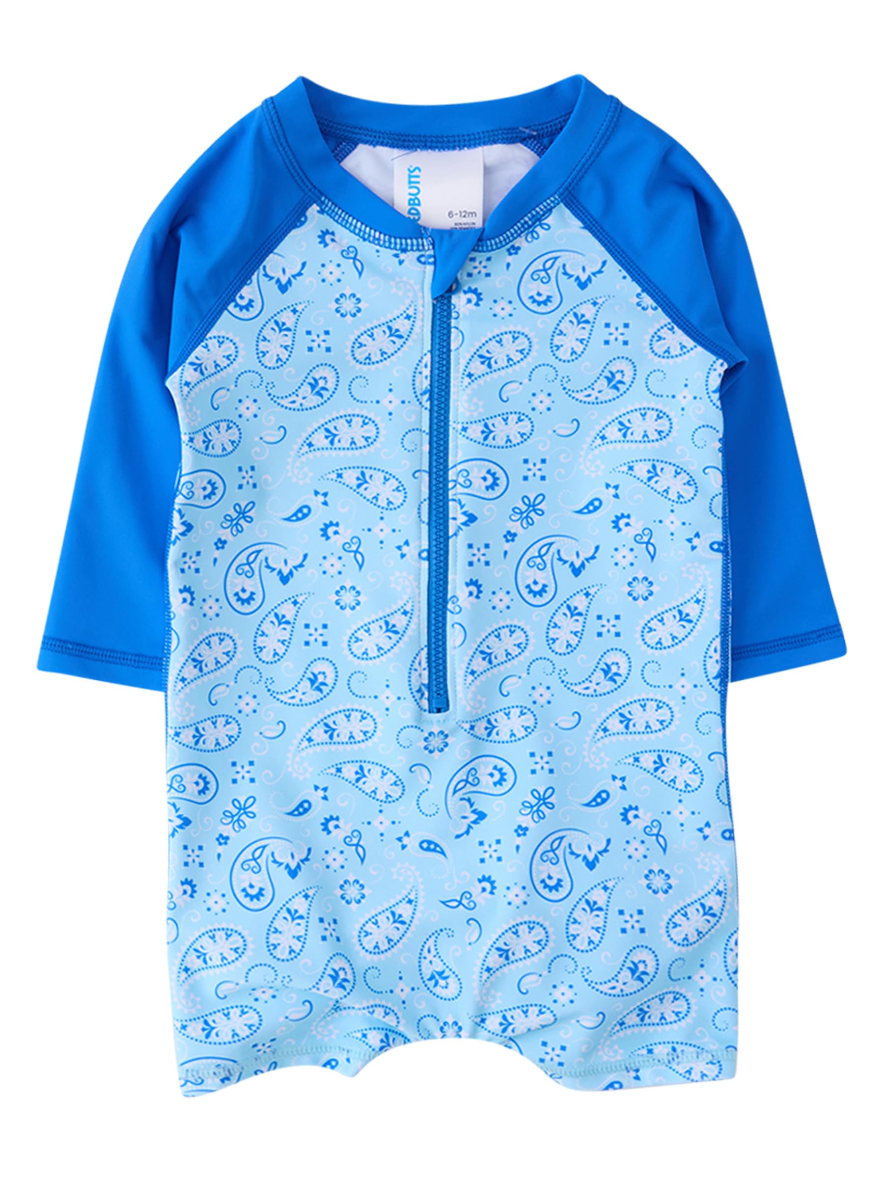 RUGGEDBUTTS Baby Boy Rash Guard Striped - One Piece Sunsuit UPF 50+