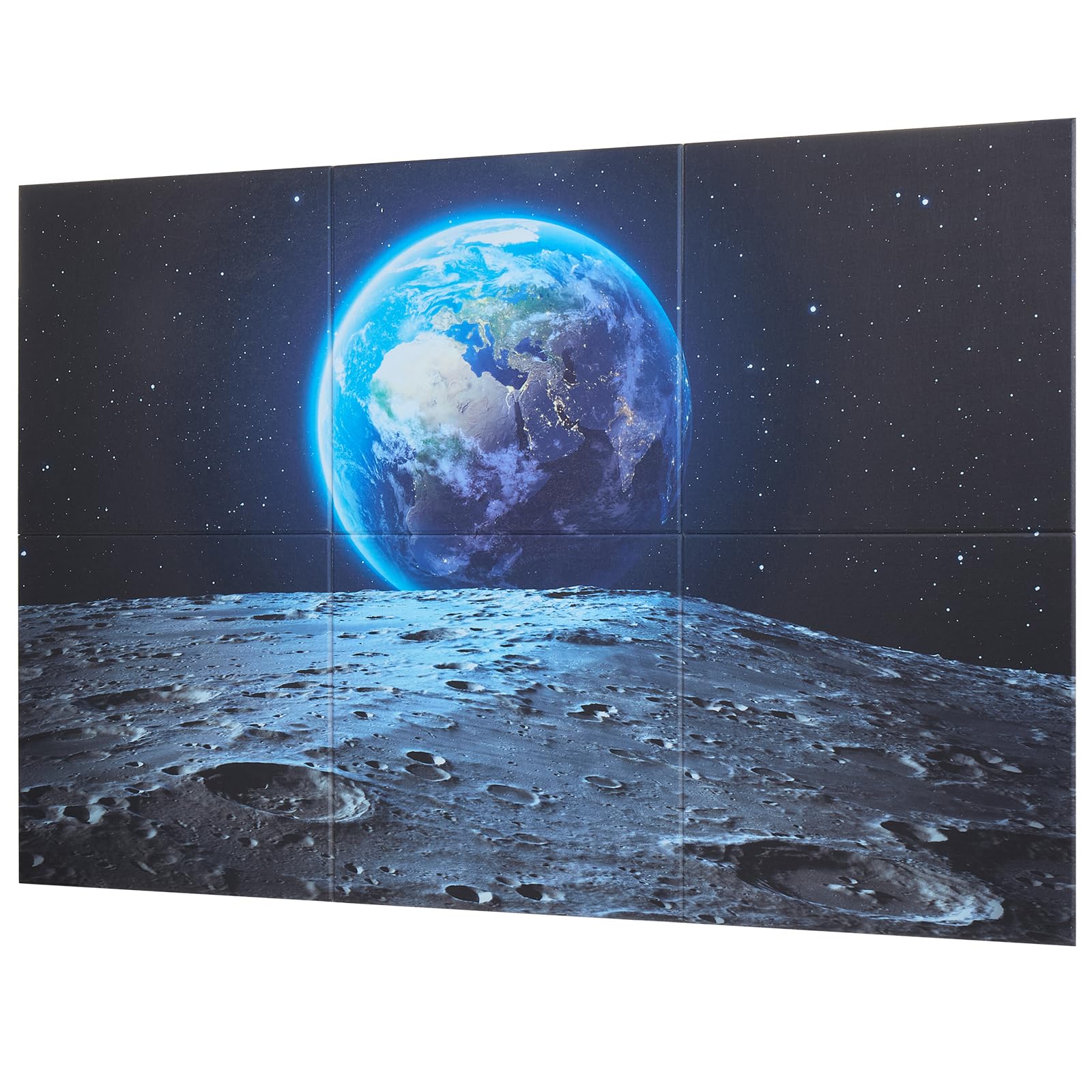 VEVOR Paneles Acústicos Artísticos, 6 uds, 600 x 600 x 10 mm, Baldosas de Pared Insonorizadas, Absorbentes de Sonido Decorativos Autoadhesivos para el Hogar, Oficina, Estudio, Teatro, Tierra