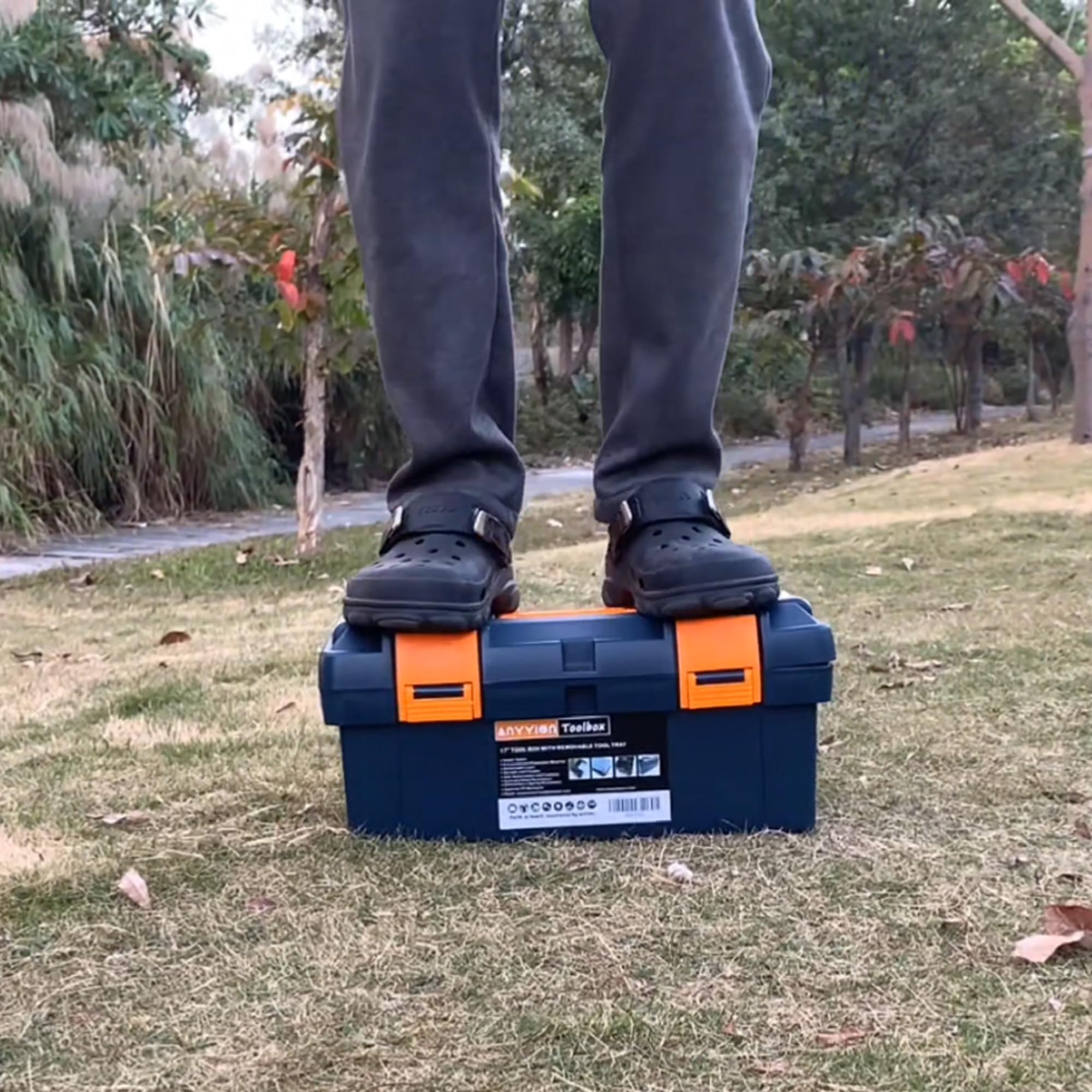 Antioxy 2個セット Anyyion 17 inch Tool Box with Removable Tray, Small Parts Box On