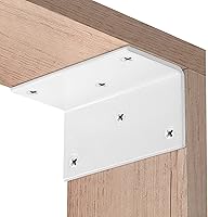 Vista 4 de 4 soportes de hierro en ángulo recto de 4 pulgadas de largo con tornillos, soporte de junta de metal de 4 x 2 x 2 pulgadas, soporte de esquina de 90