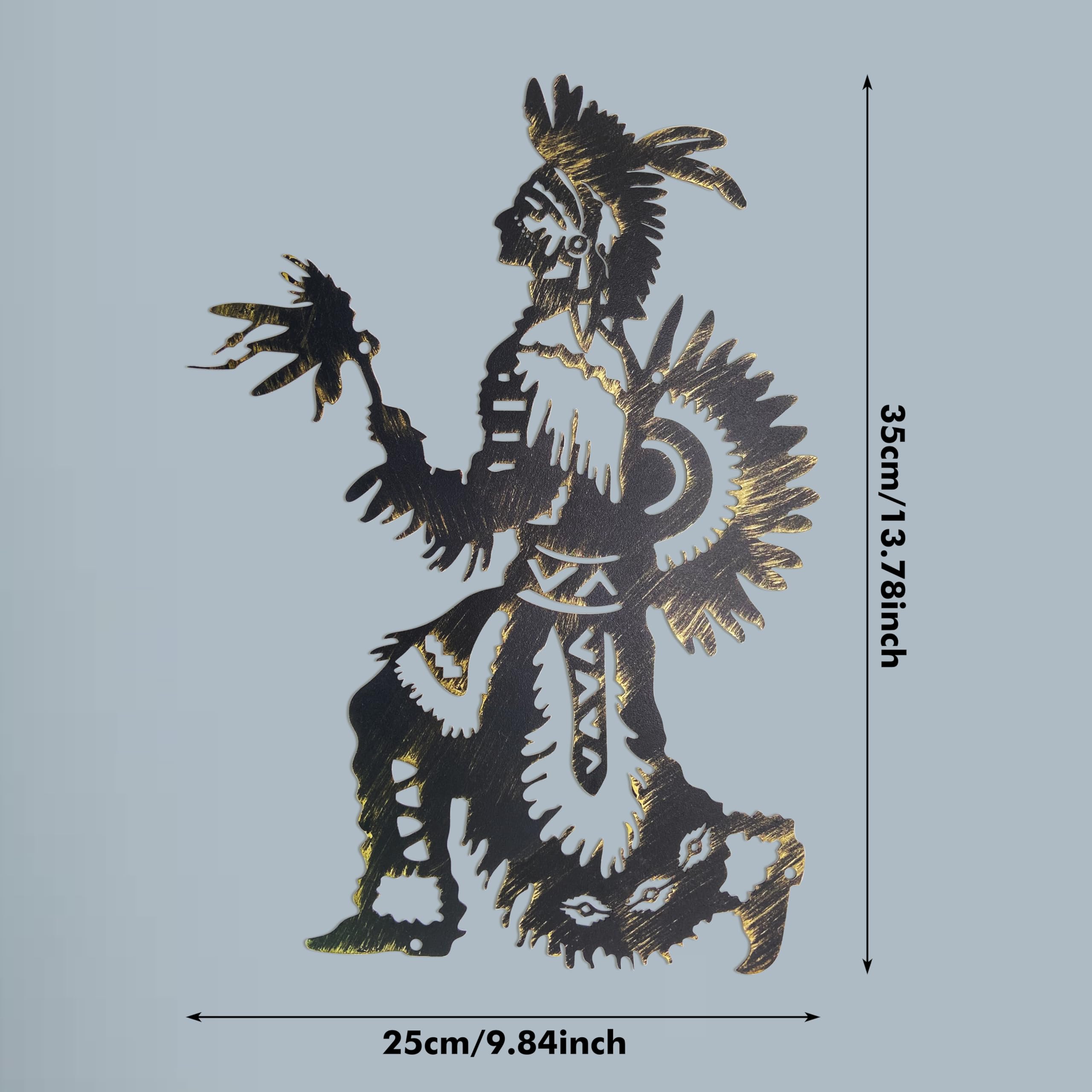 Amazon.com: Ecqizer Metal Native American Wall Art, Matte Frosted